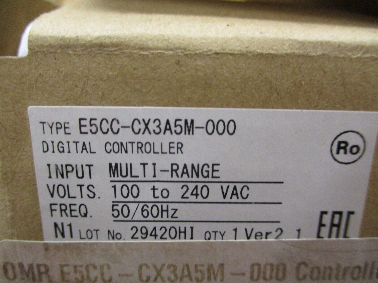 Omron Digital Controller E5CC-CX3A5M-000 100-240VAC 50/60Hz New Surplus