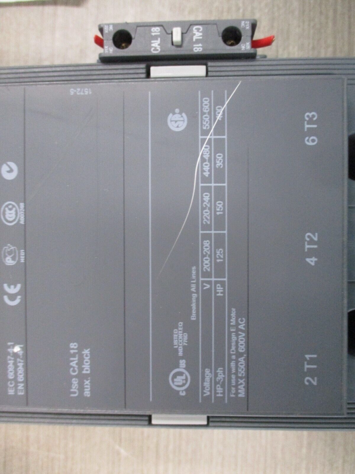 ABB Contactor AF400-30 600V 550A 100-250V AC/DC Coil Used