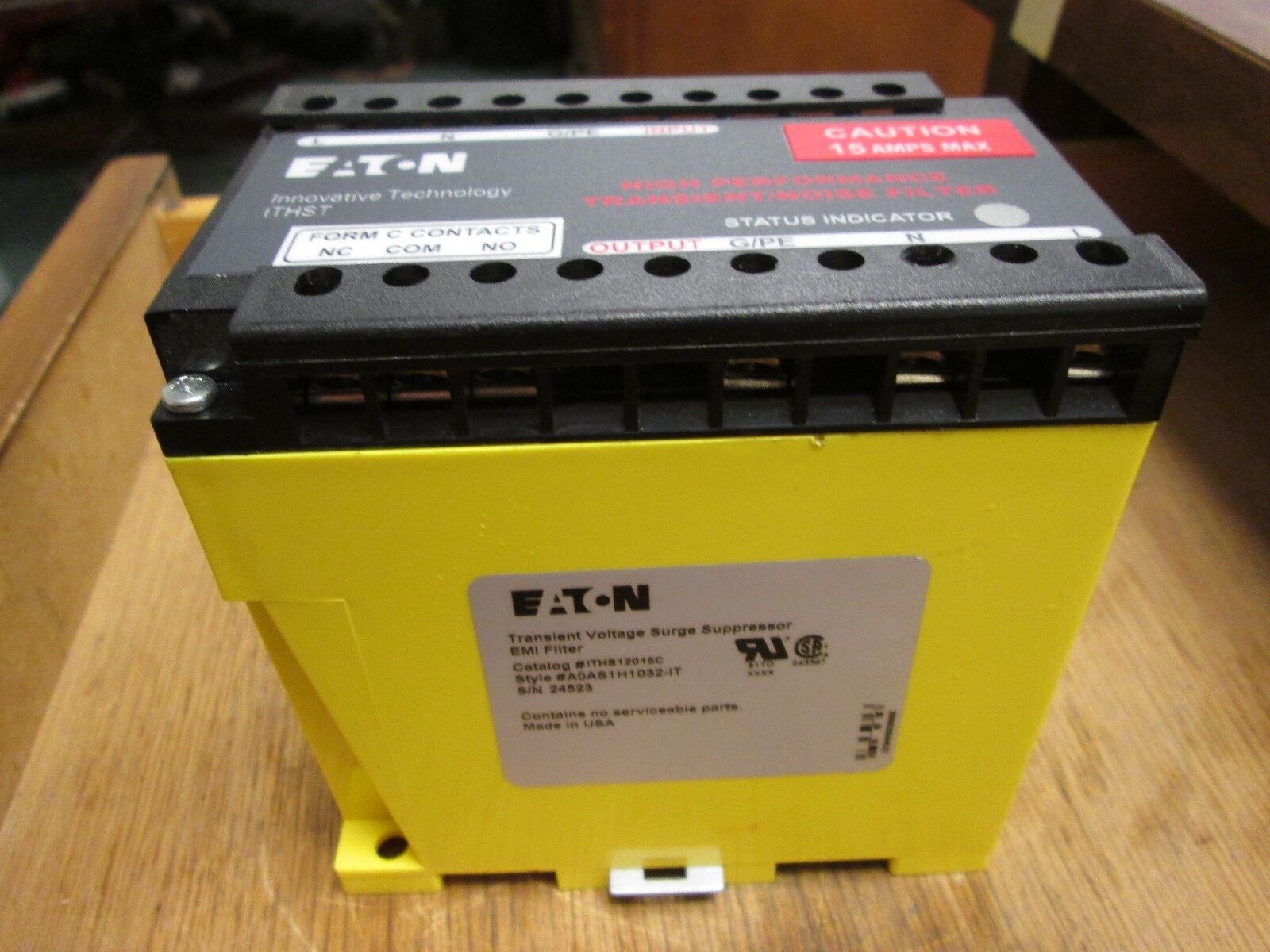 Eaton Transient Voltage Surge Supressor ITHS12015C A0AS1H1032-IT 120V 15A Used