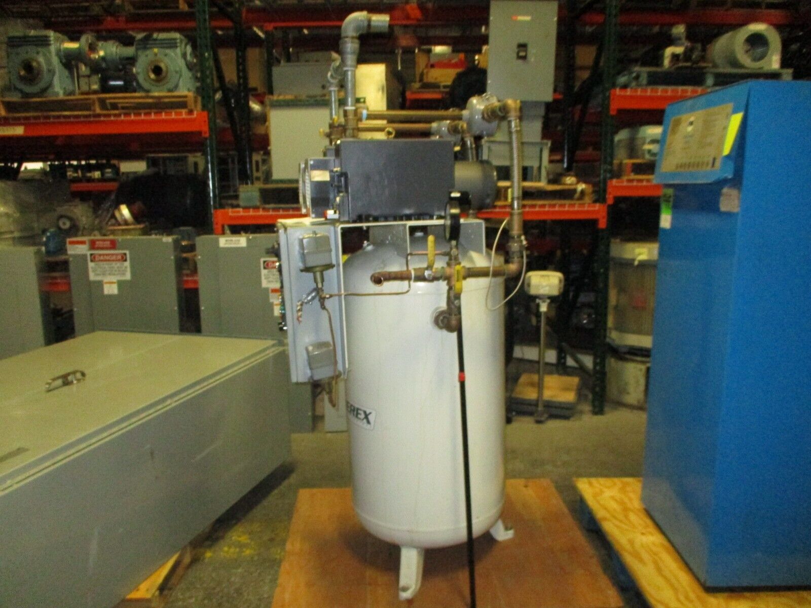 Powerex Air Compressor SPL2887571 2HP 80-Gallon Tank 16 SCFM 208V 3Ph 60Hz Used