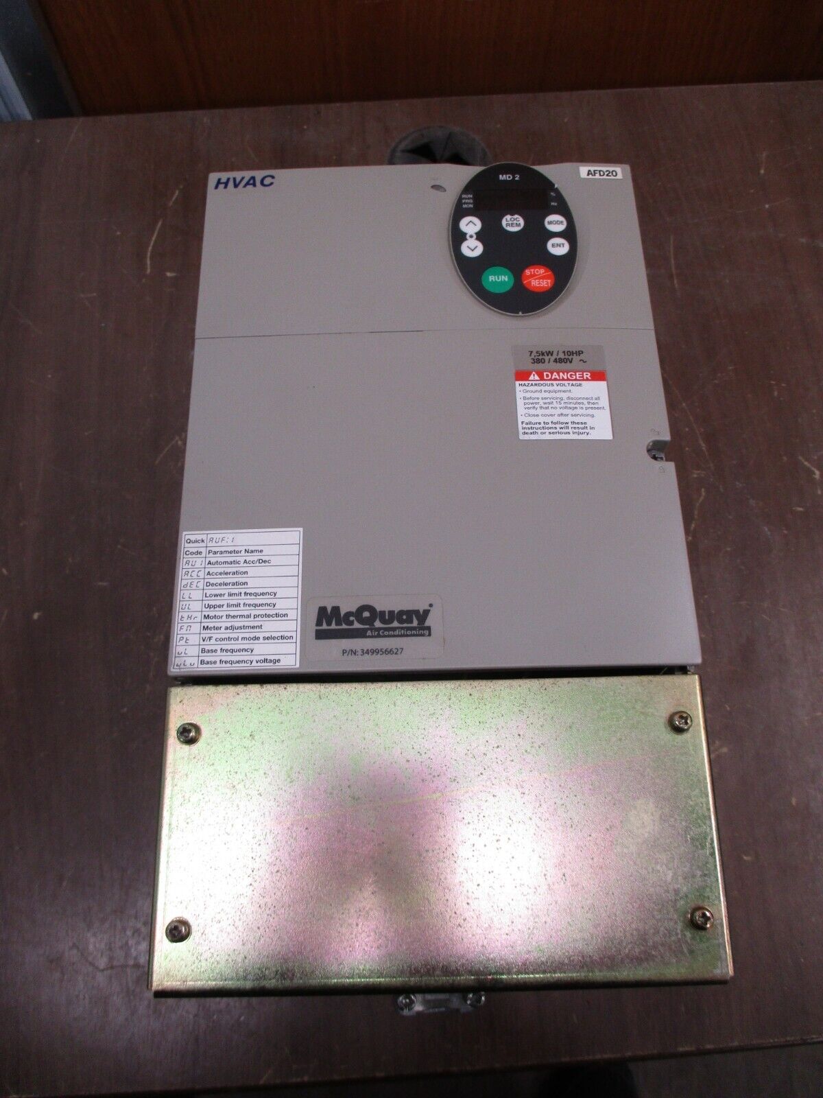 McQuay / Telemecanique AC Drive ATV21HU75N4 10HP 3Ph Used