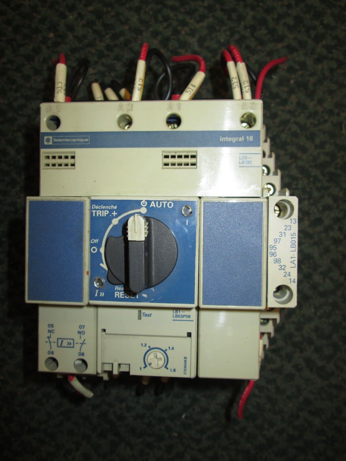 Telemecanique Combination Motor Starter LD5-LB130 Integral 18 1-1.6A Used