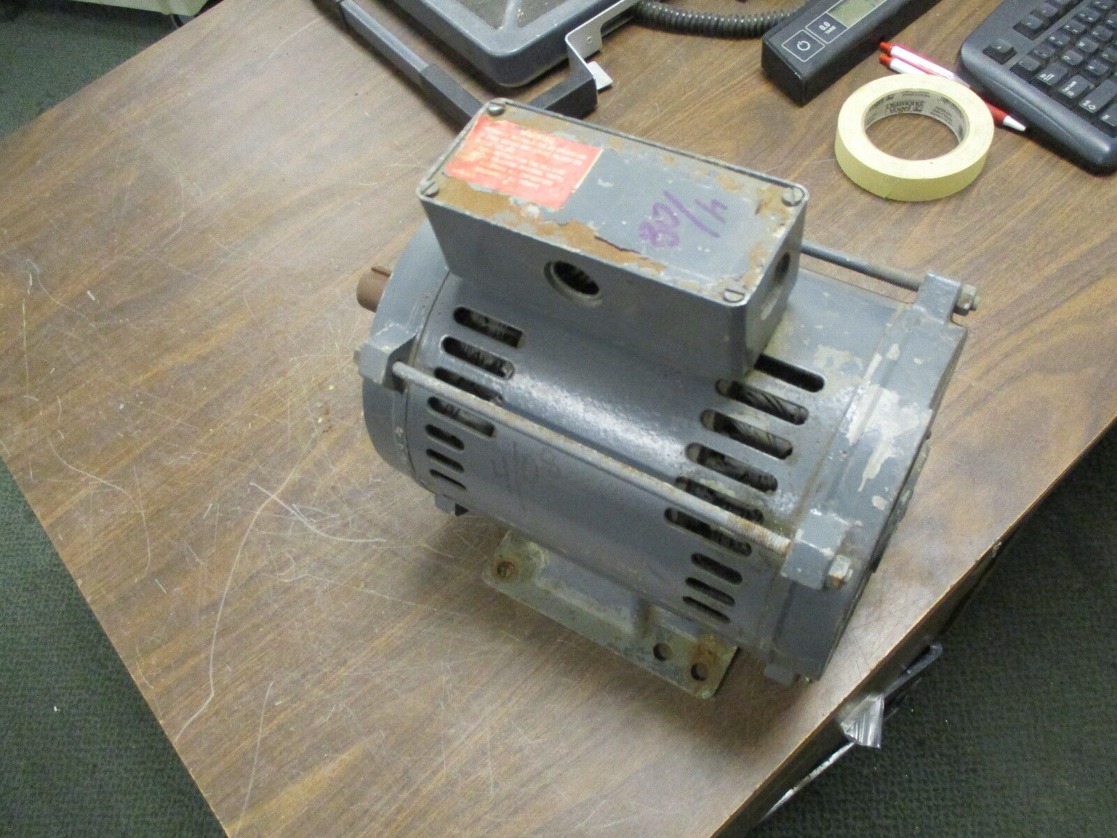 GE AC Motor 5K184AW221Y 5HP 1735RPM Frame: 184T 208-230/460V 14.8-14.6/7.3A Used
