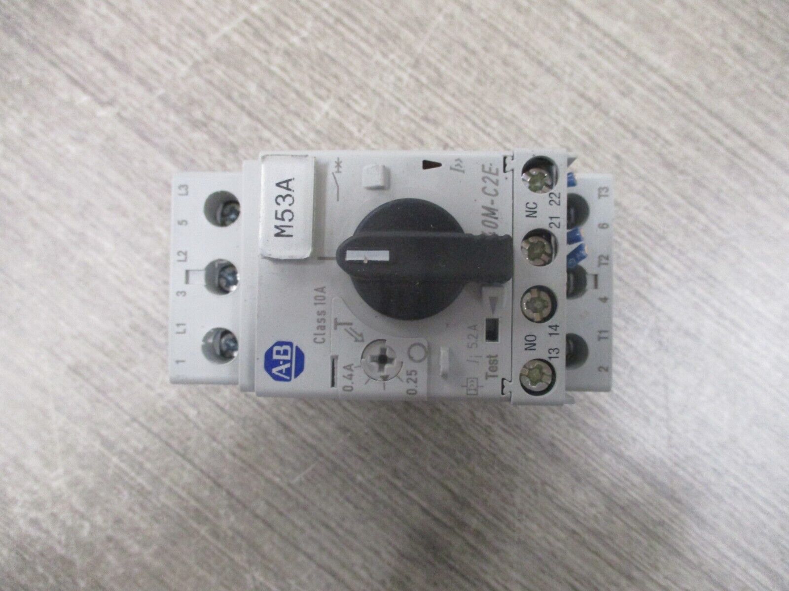 Allen-Bradley Manual Motor Protector 140M-C2E-A40 Ser. C Trip: 0.25-0.4A Used