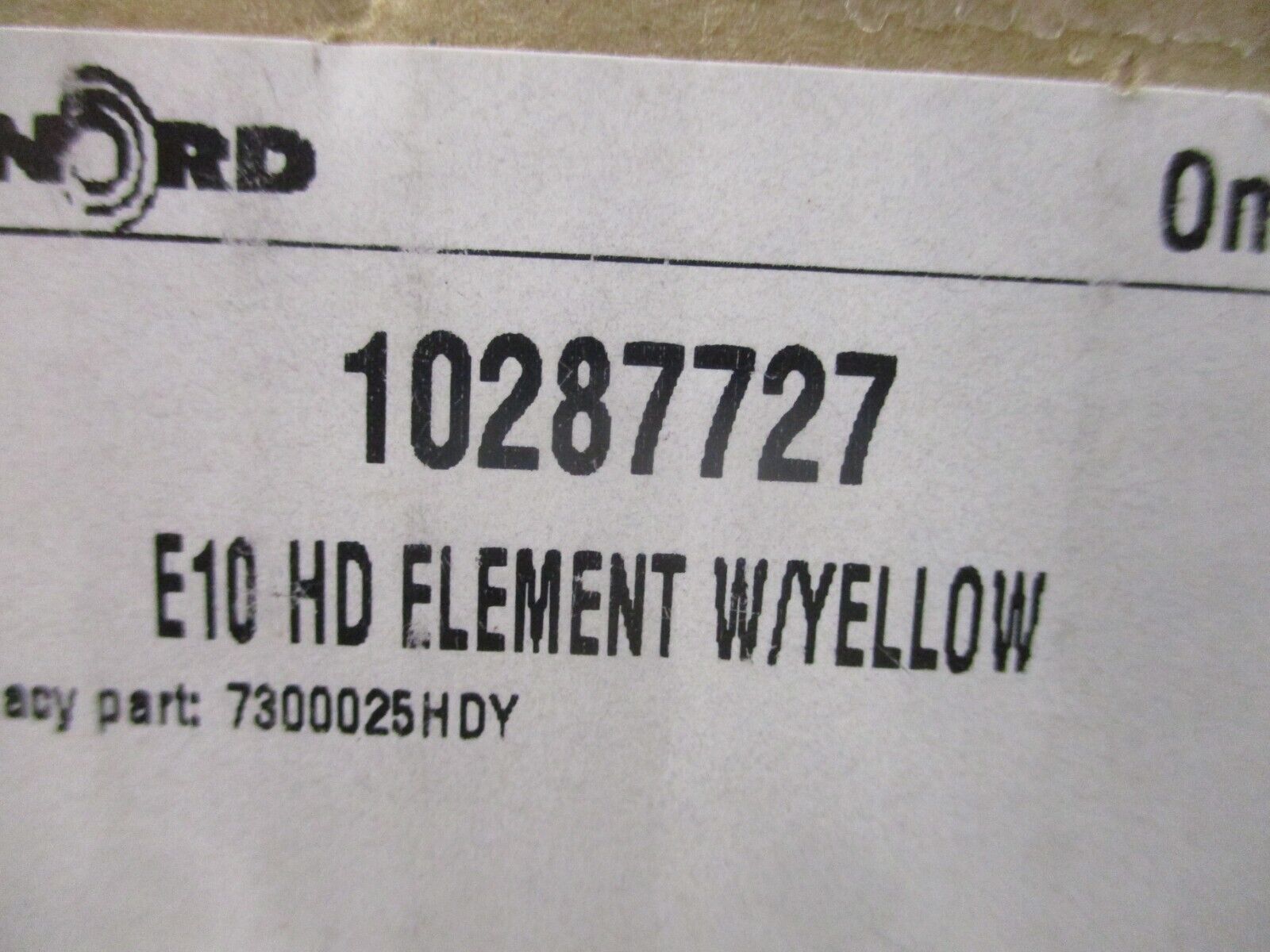 Rexnord Omega E10 HD Element 10287727 Yellow New Surplus