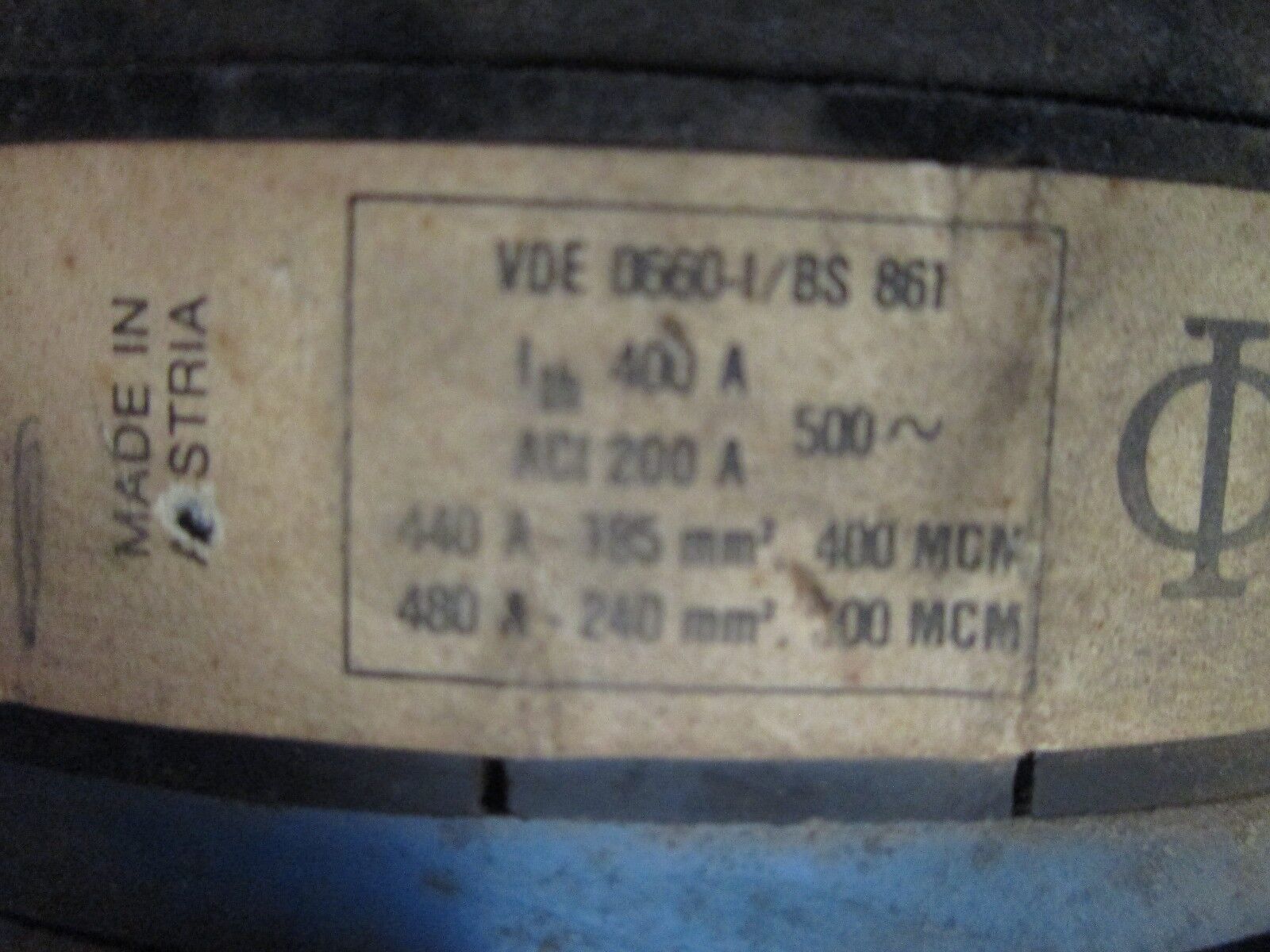 Kraus & Naimer Switch X400 400A 600V Used - Missing Handle