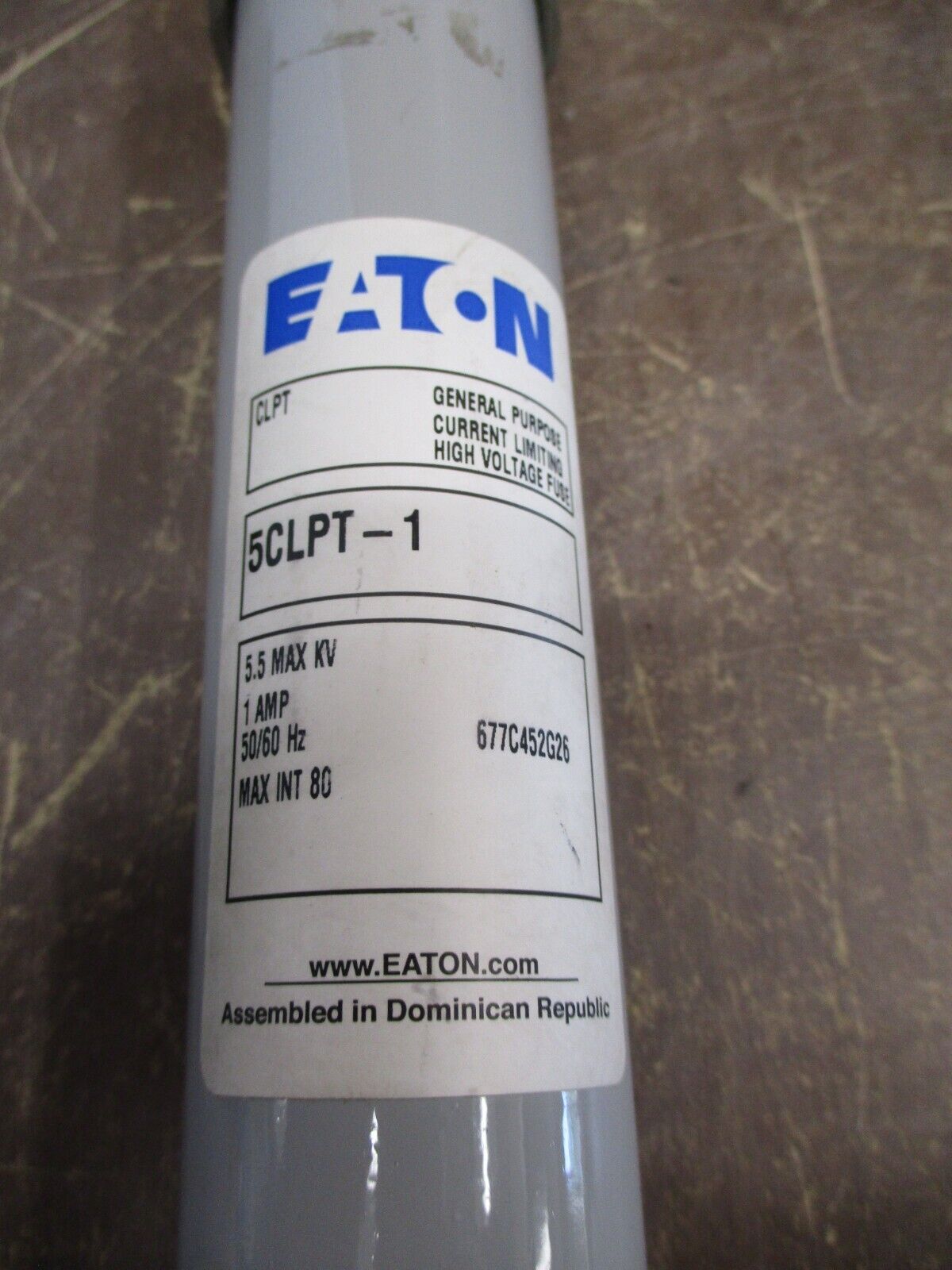 Eaton Fuse 5CLPT-1 1A 5.5kV Style #: 677C452G26 Used
