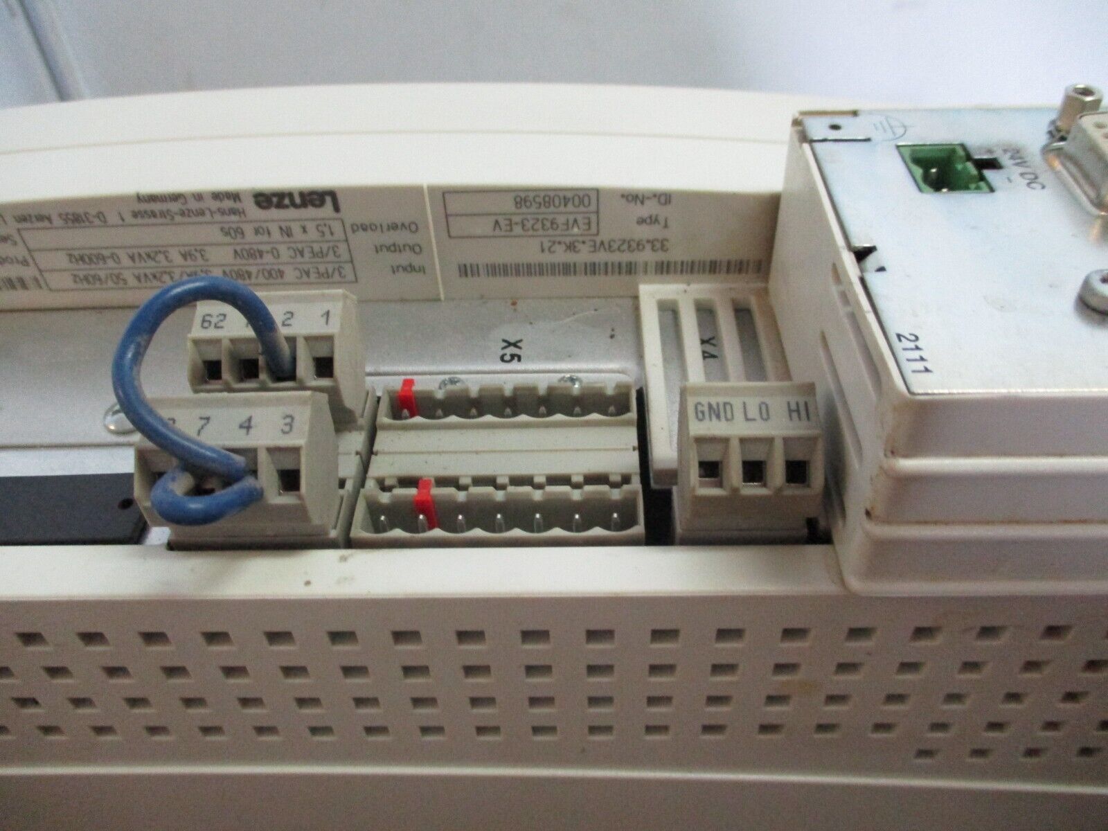 Lenze Servo Drive EVF9323-EV w/ Interbus S Module *Missing X7 Port* Used
