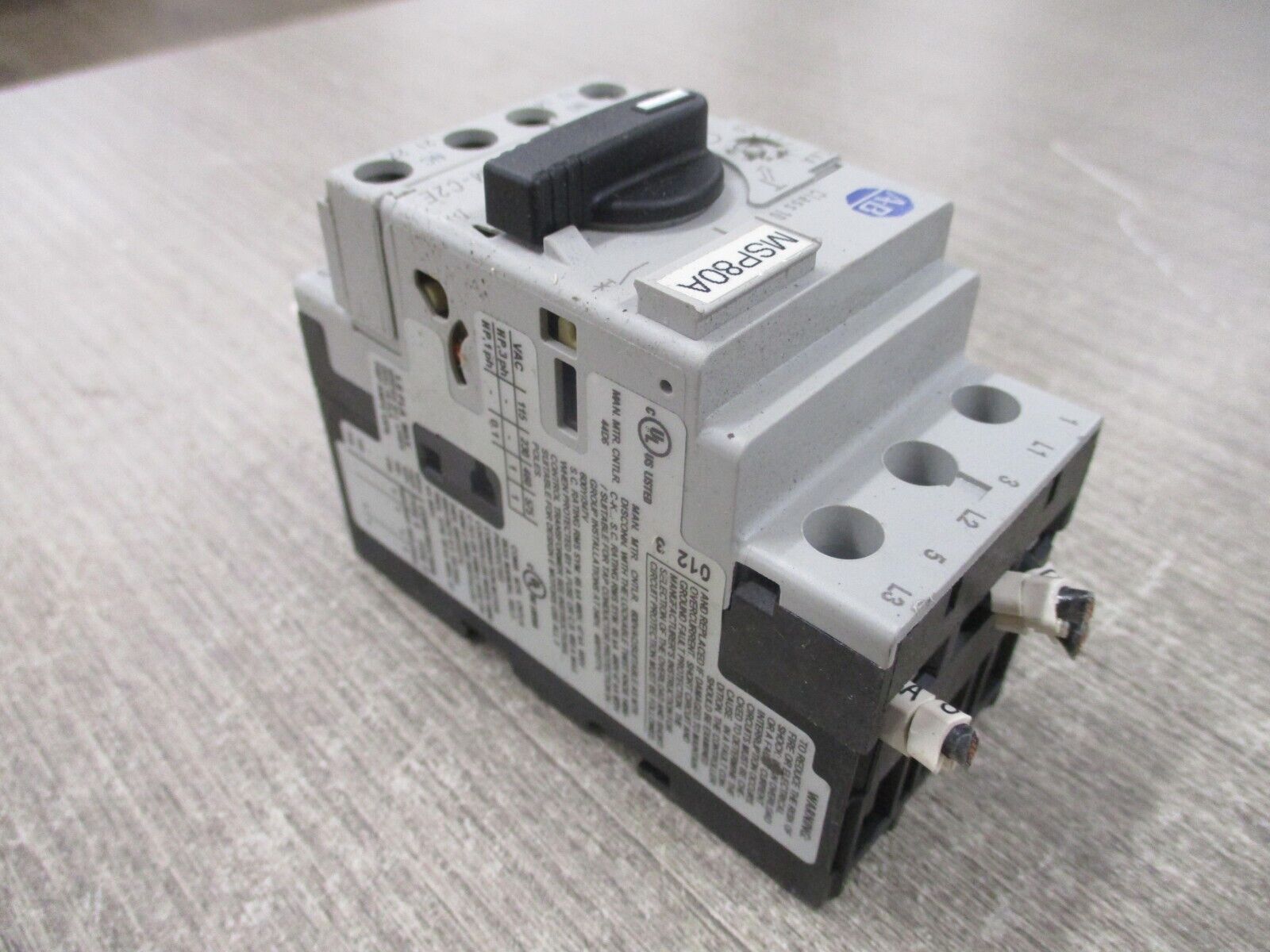 Allen-Bradley Manual Motor Protector 140M-C2E-B16 Ser. C Trip: 1.0-1.6A 600V Use