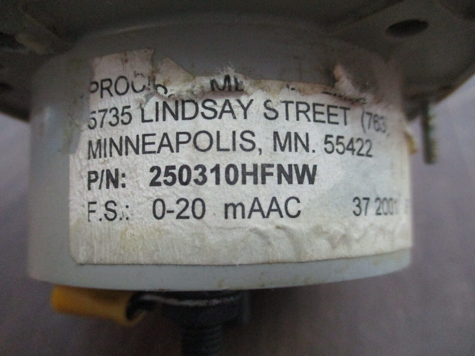 Process Measurement AC Ammeter 250310HFNW Range: 0-60A Used