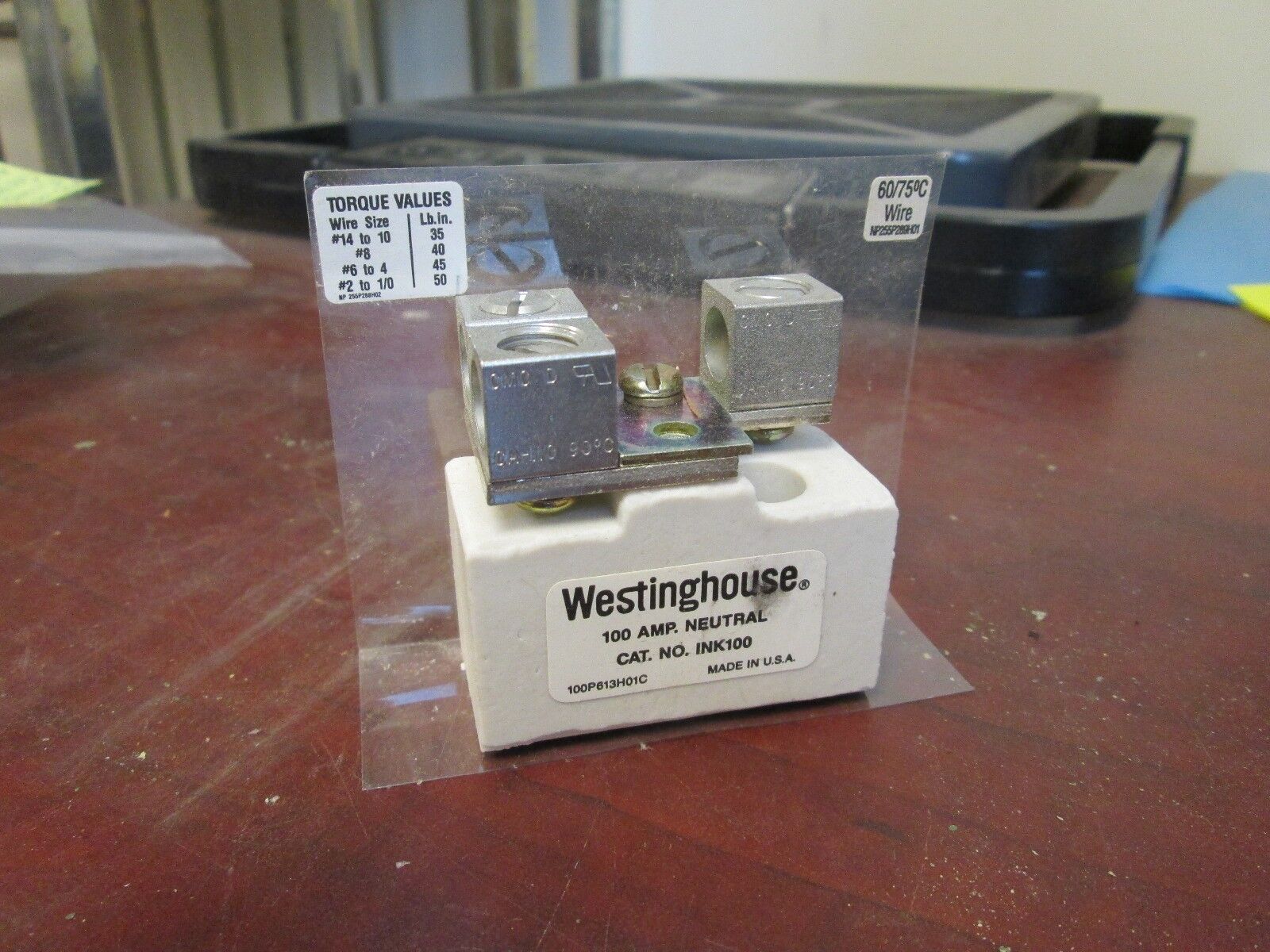 Westinghouse Neutral Block INK100 100A New Surplus
