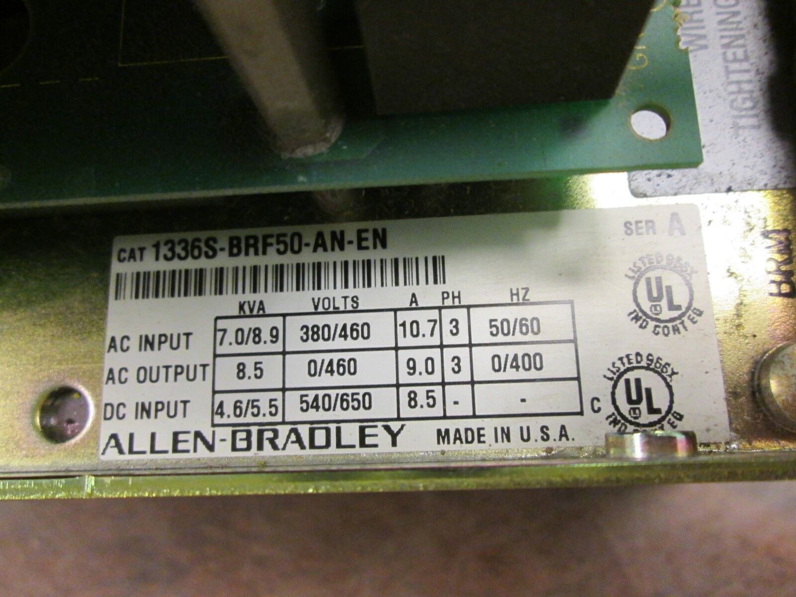 Allen-Bradley AC Drive 1336S-BRF50-AN-EN 5HP 3Ph Used