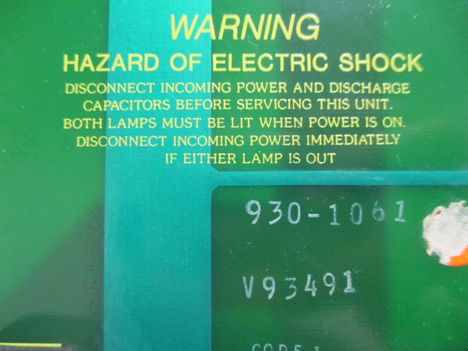 Vee-Arc Circuit Board 930-1061 380/415/460V Used