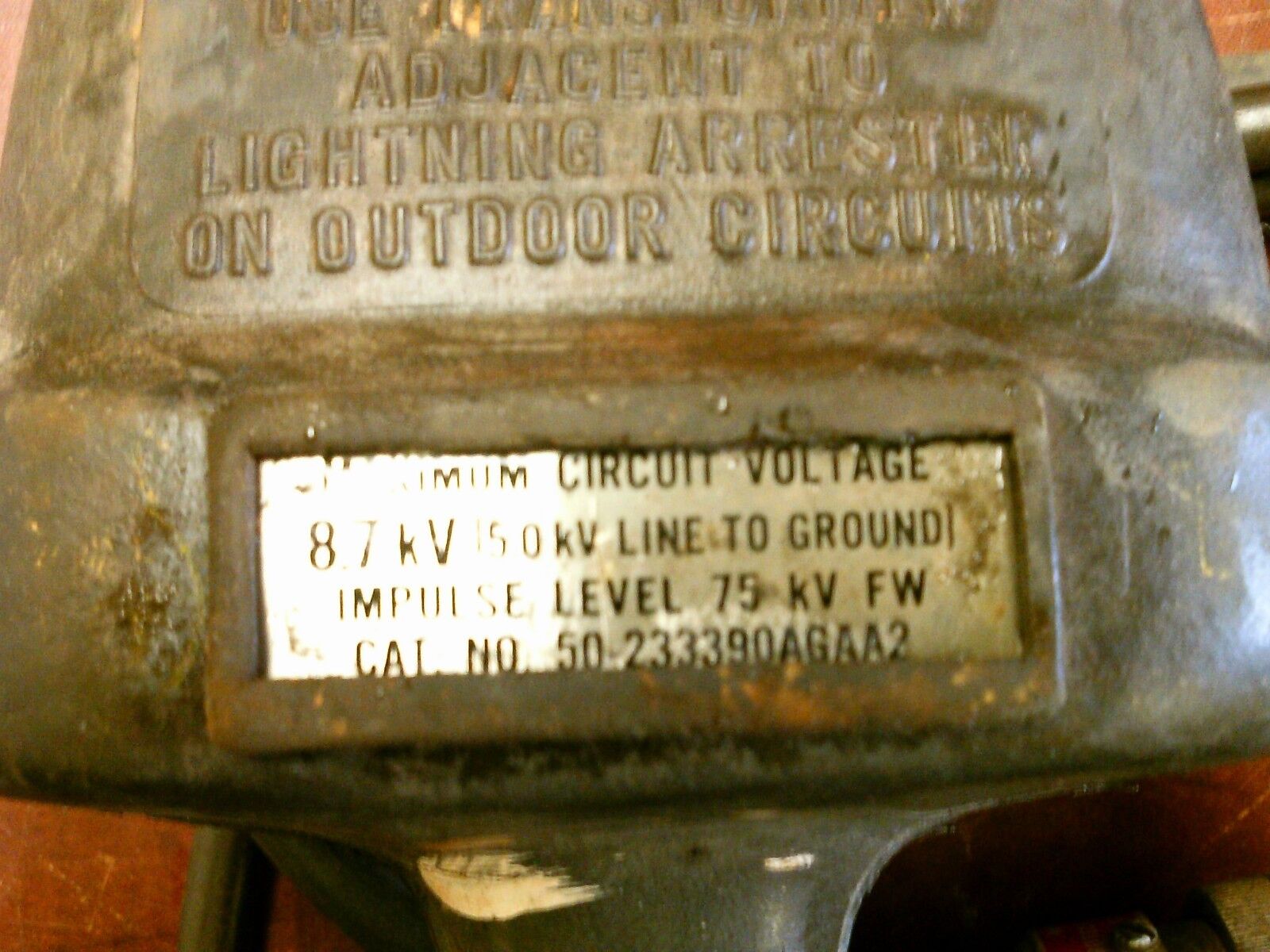 GE High Voltage Tester Clamp 50-233390AGAA2 8.7kV (5.0kV Line to Ground) Used