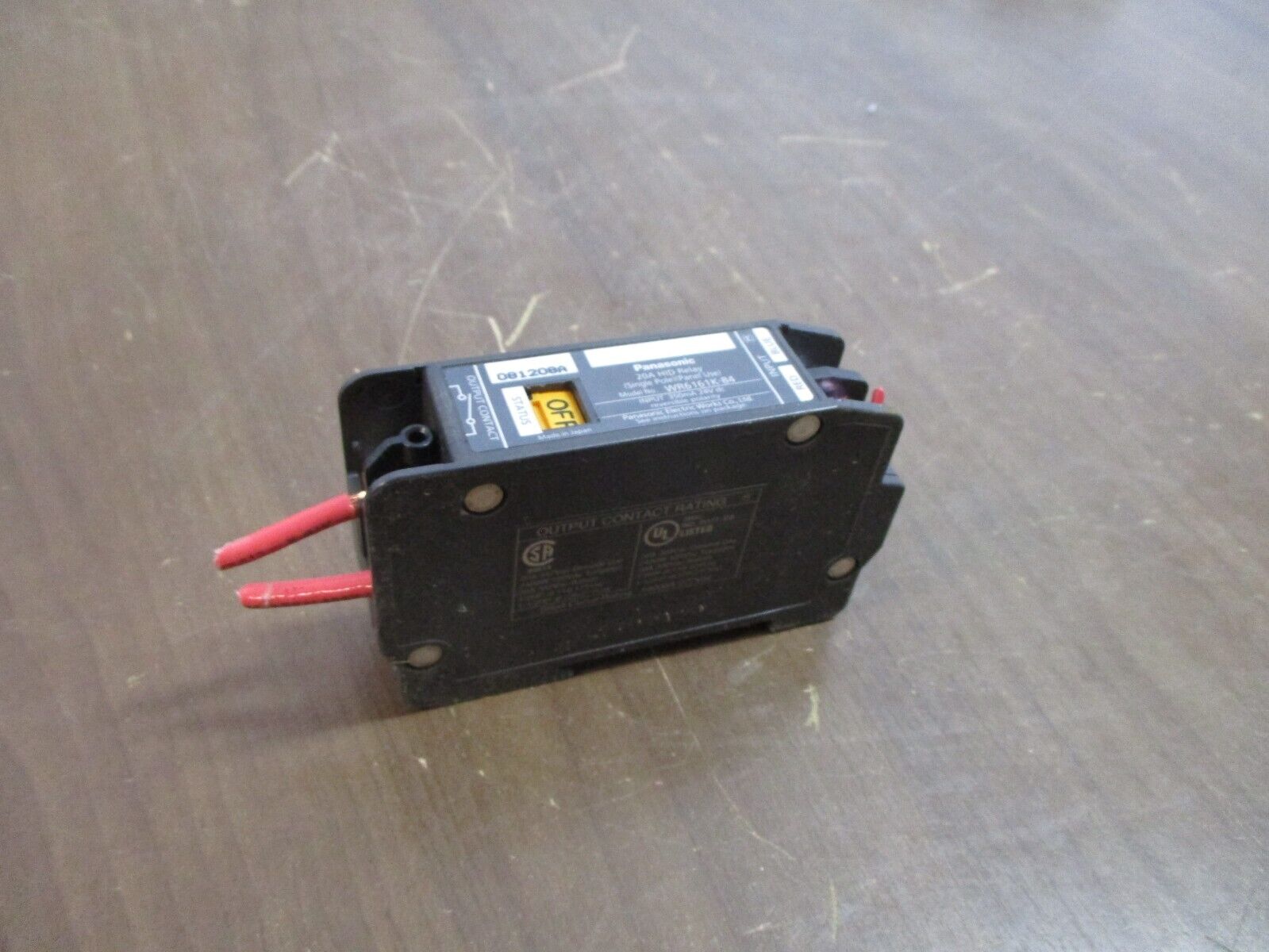 Panasonic HID Relay WR6161K-84 20A Single Pole Panel Use Input: 350mA 24VDC Used