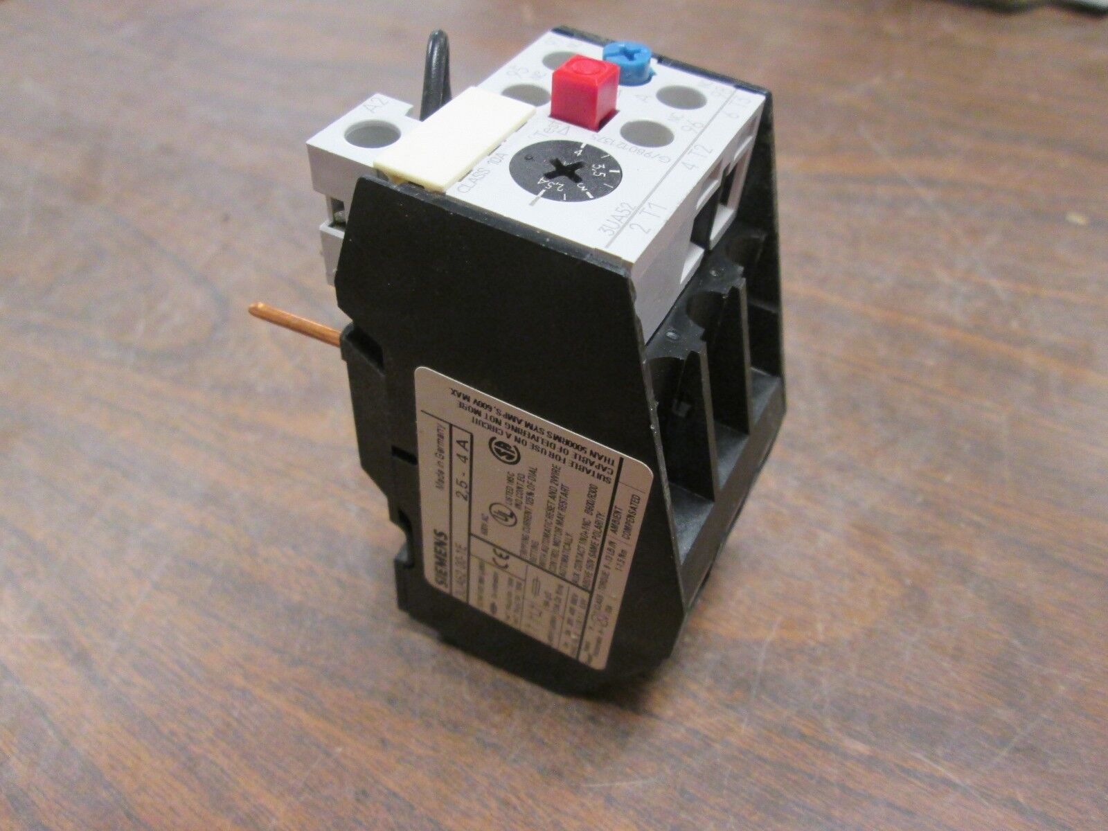 Siemens Solid State Overload 3UA52 00-1E 2.5-4A, Used