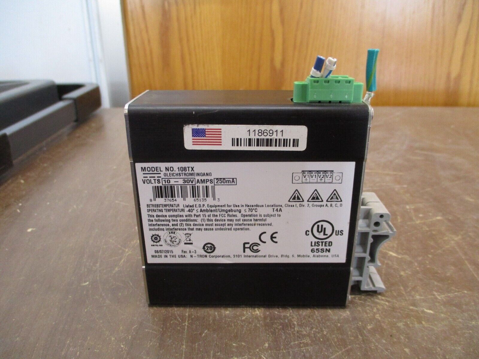 N-Tron Industrial Ethernet Switch 108TX 8-Port 10-30VDC 250mA Used