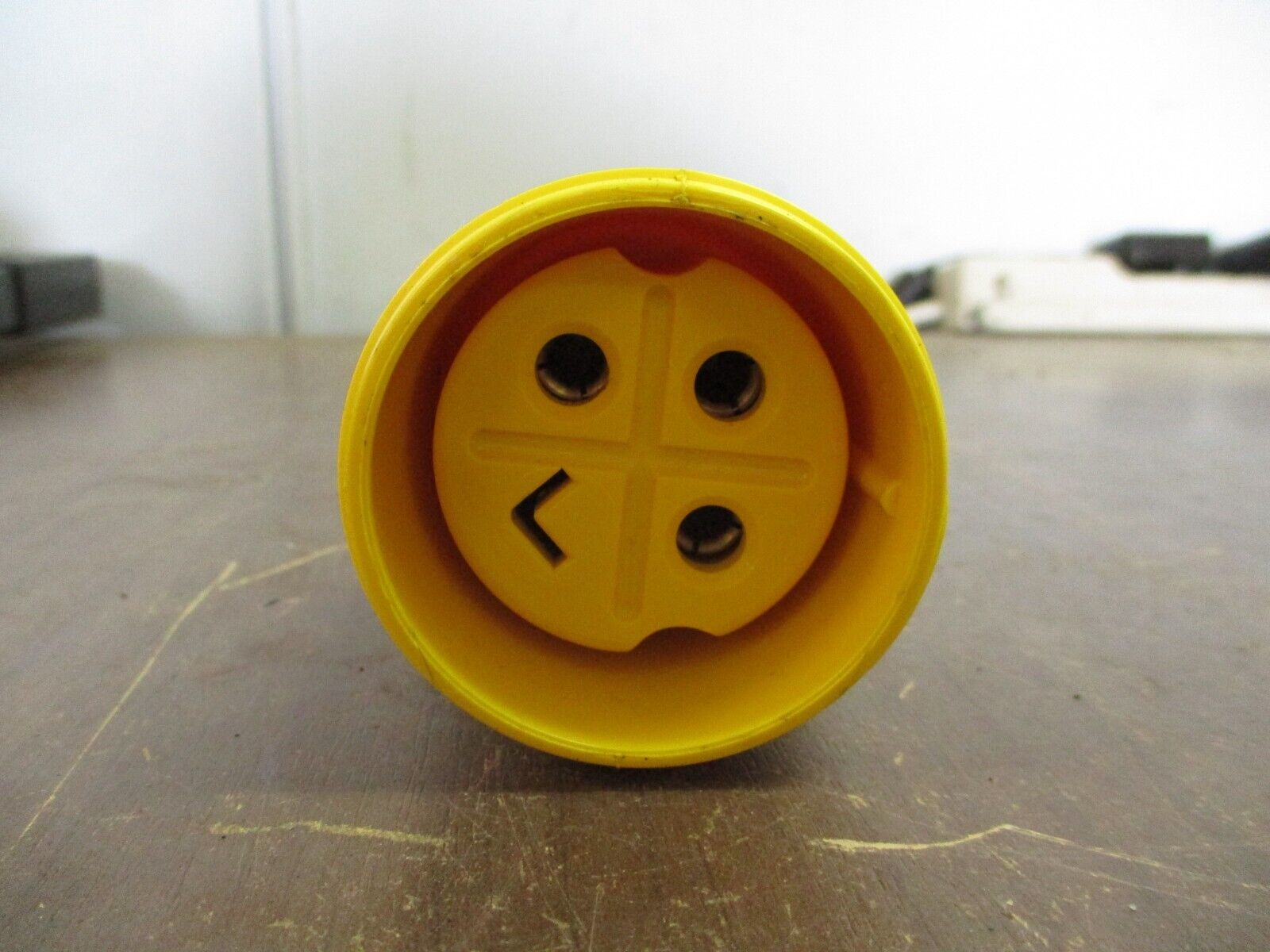 Russellstoll Connector 9C54U2T 50A 250V *Wire End* *No Cover* Used