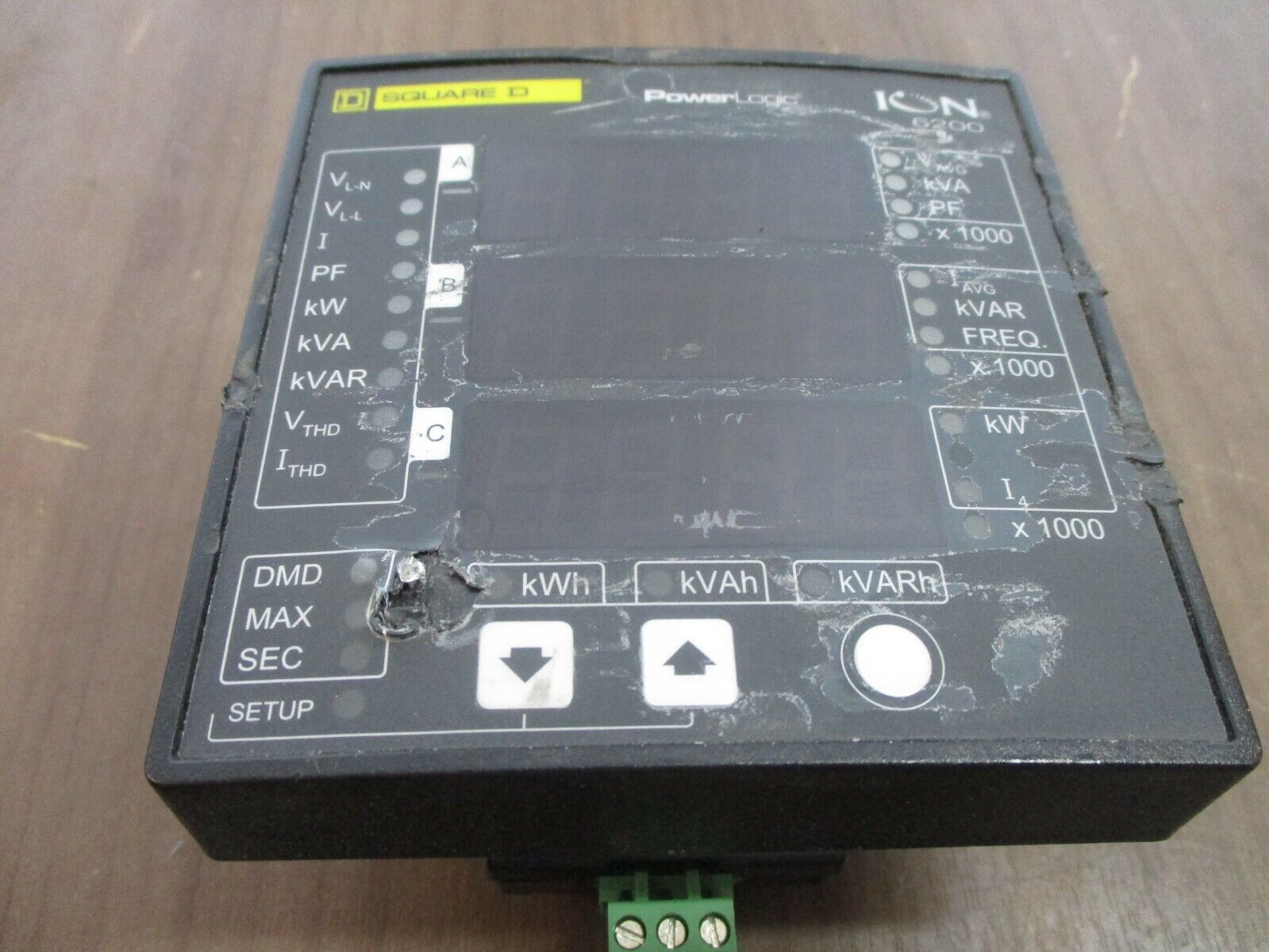 Square D PowerLogic ION 6200 Power Meter S620BA0A00 *Scratched / Ruffed Up* Used