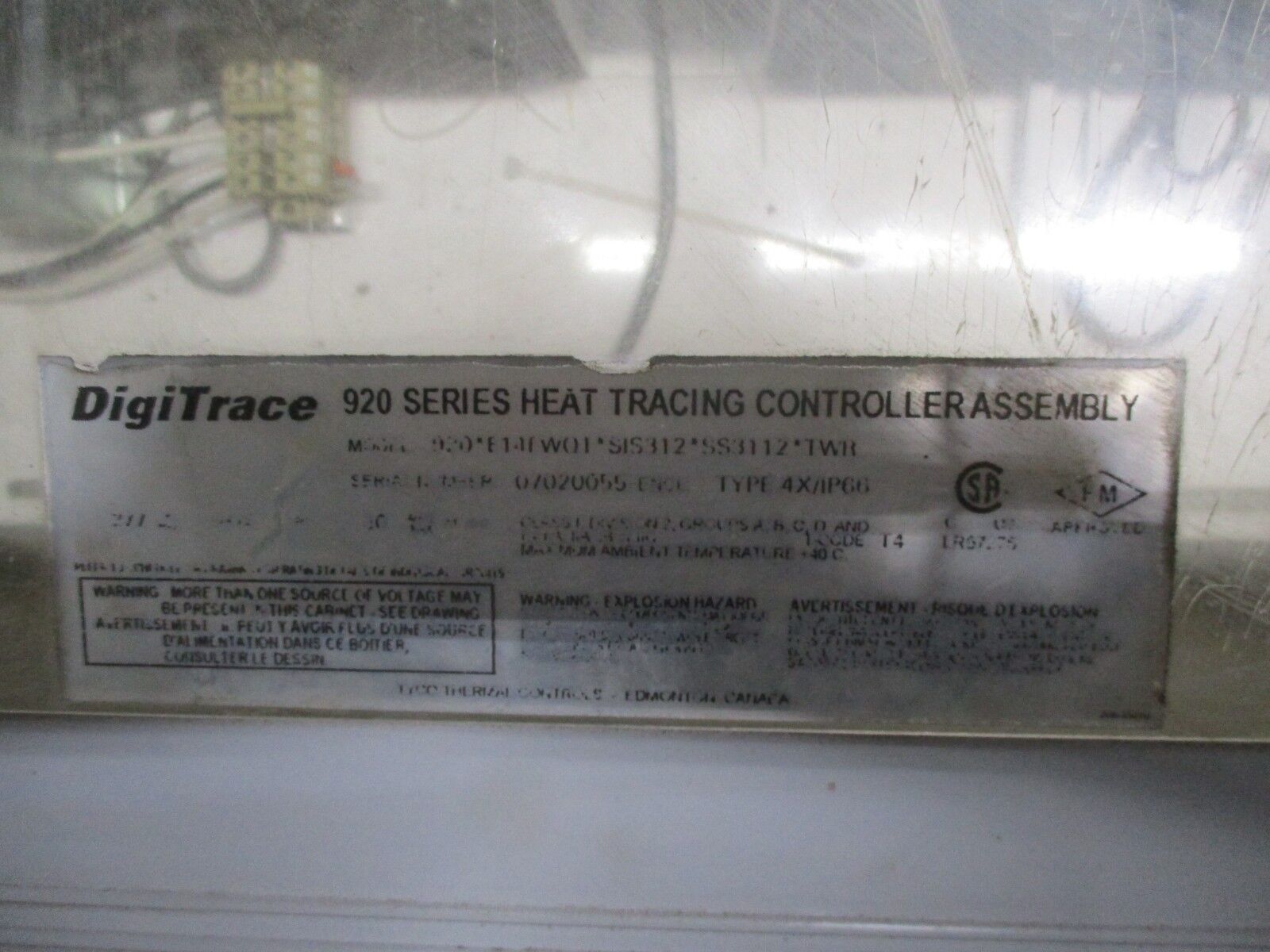 DigiTrace 920 Series Heat Tracing Controller Assembly 920*E14FWQ1*SIS312*SS3112