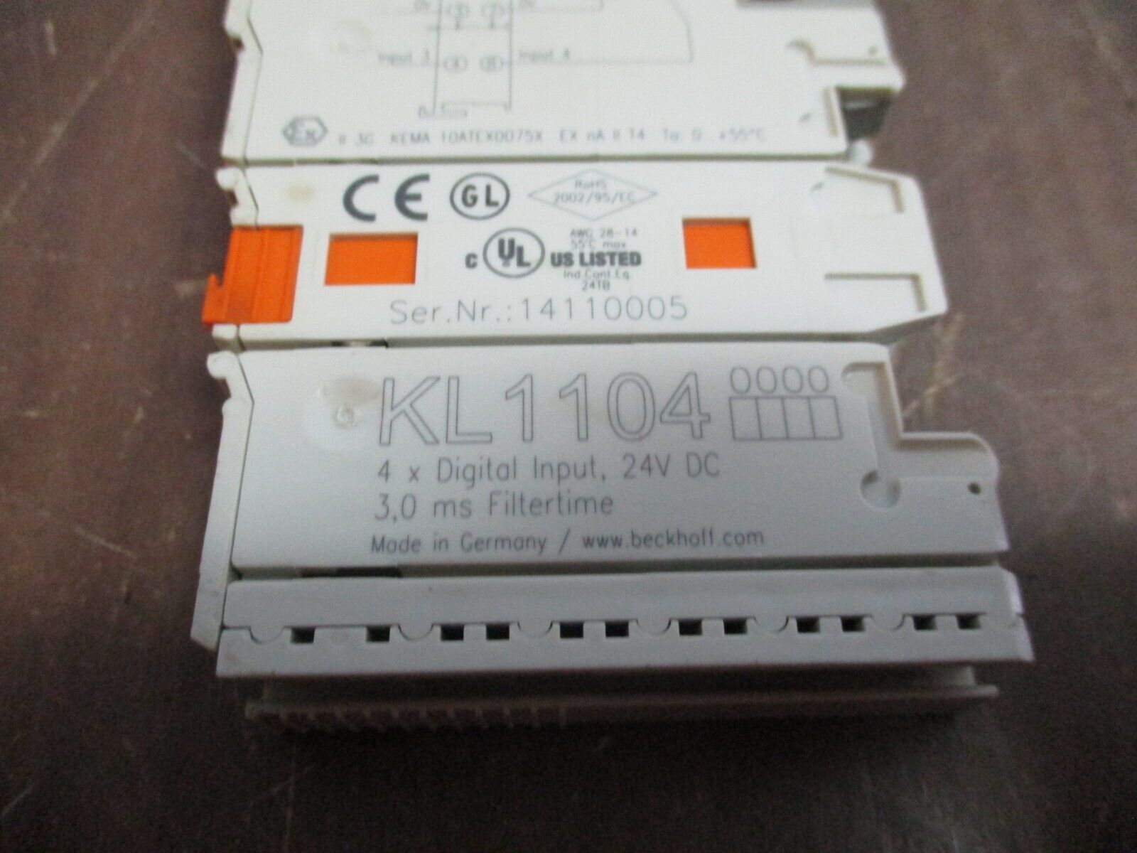 Beckhoff Digital Input Module KL1104 24VDC 4x 3.0ms Filtertime Used