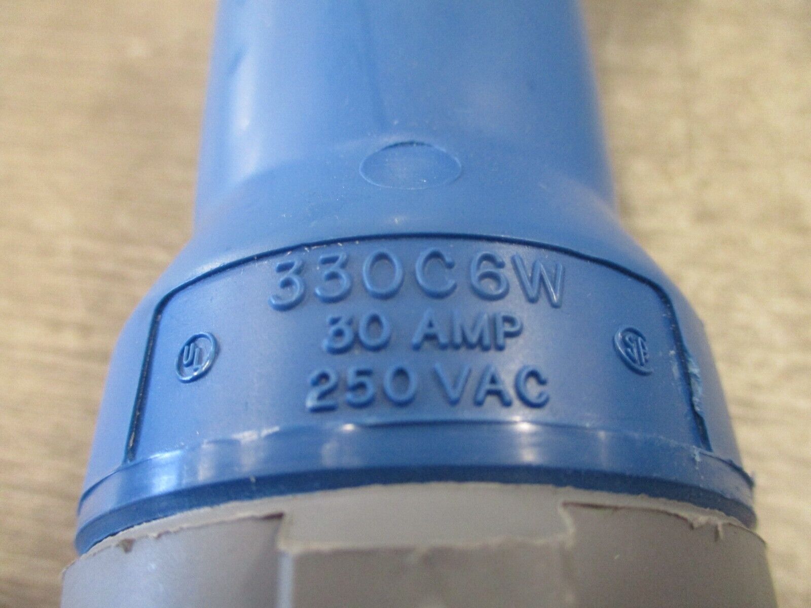 Hubbell Watertight Connector 330C6W 30A 250V *Wire End* Used