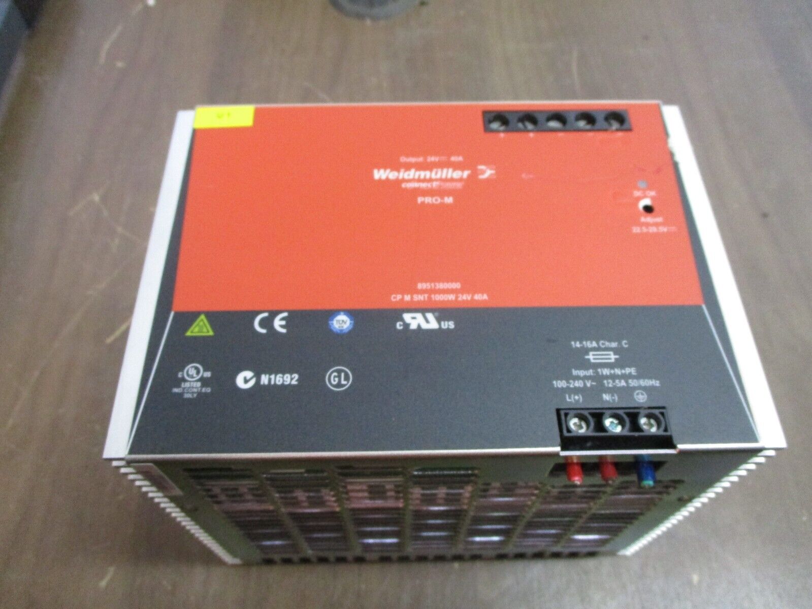 Weidmuller ConnectPower PRO-M Power Supply 8951380000 1000W Output: 24V 40A Used