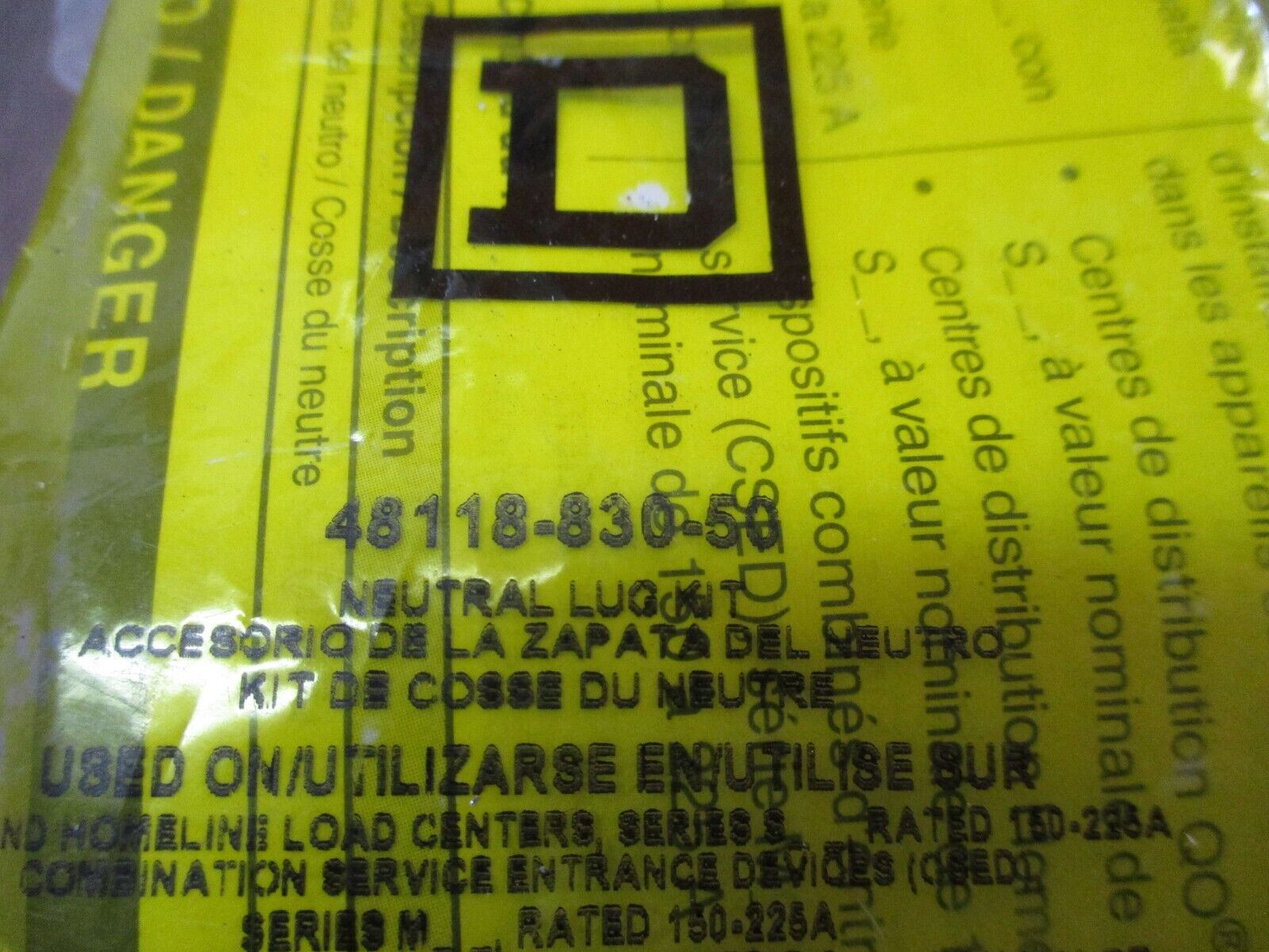 Square D Neutral Lug Kit 48118-830-50 New Surplus