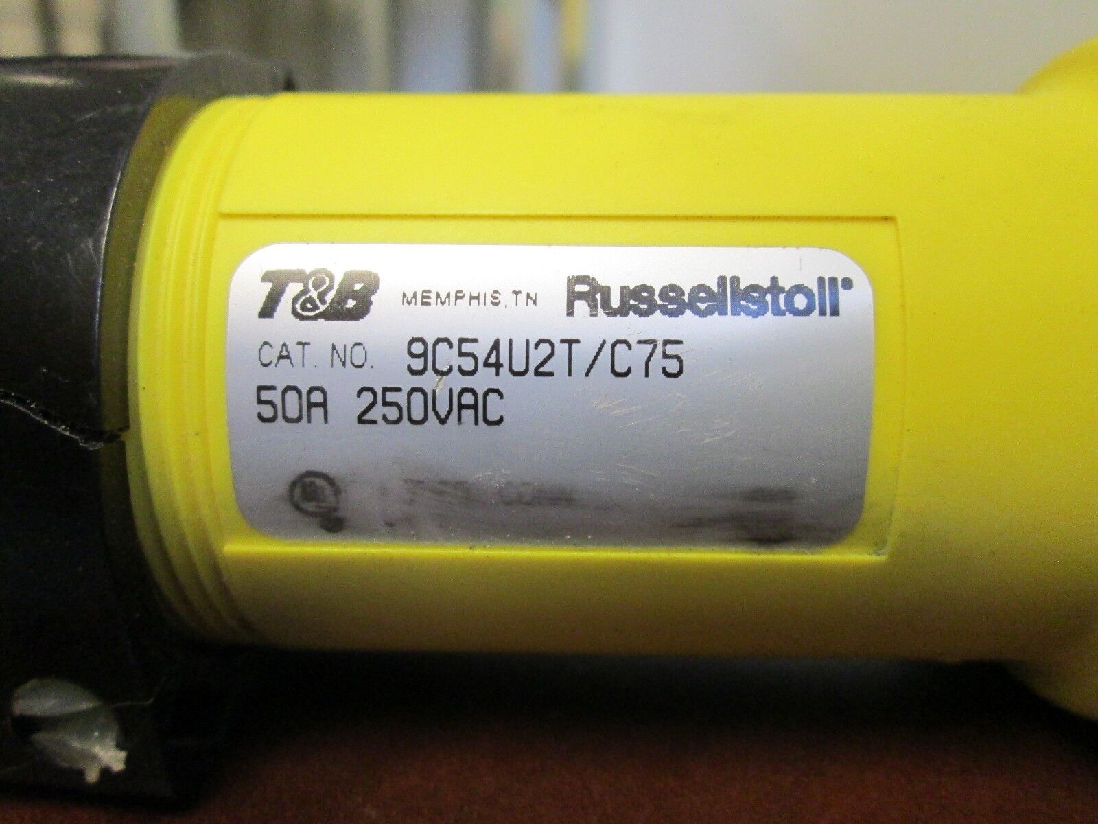 Russellstoll Connector 9C54U2T/C75 50A 250V 3P 4W Used