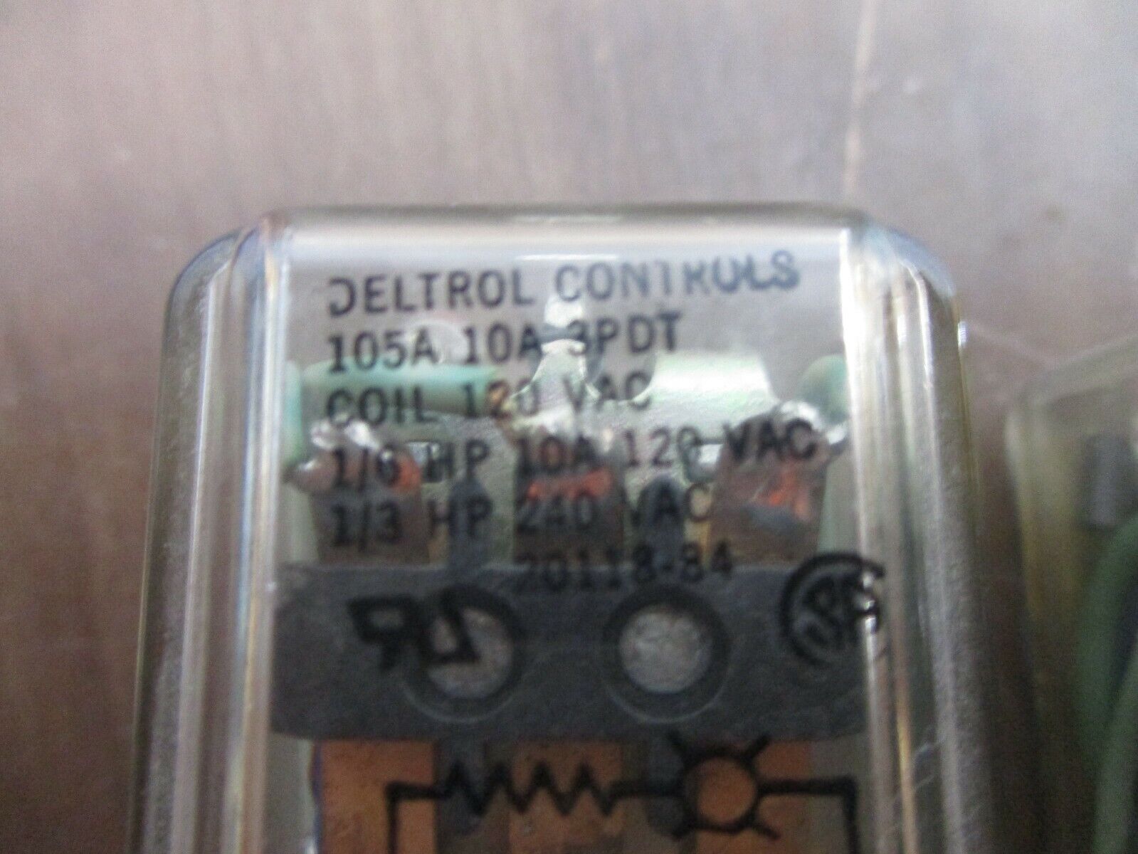 Deltrol Controls Relay 105A 10A 3PDT 120V Coil *No Base* *Lot of 4* Used