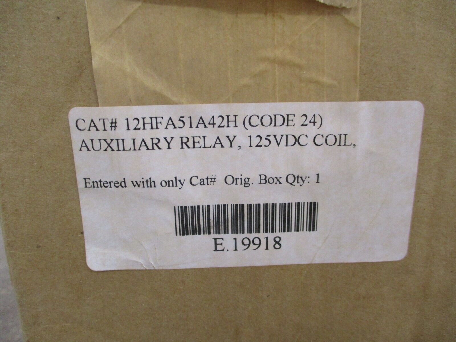 GE Type HFA Auxiliary Relay 12HFA51A42H 125VDC New Surplus