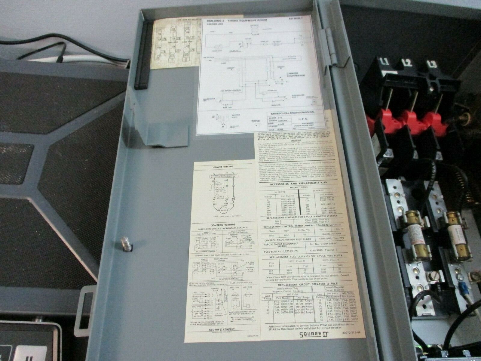 Square D Fusible Size 1 Combination 8538 SCG 12 S Ser. C 208V Coil 30A 600V Used