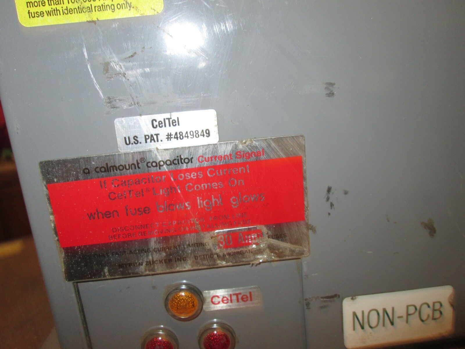 Myron Zucker Calmount Capacitor KIM43007-3 7KVAR 480V 3Ph 60Hz Used