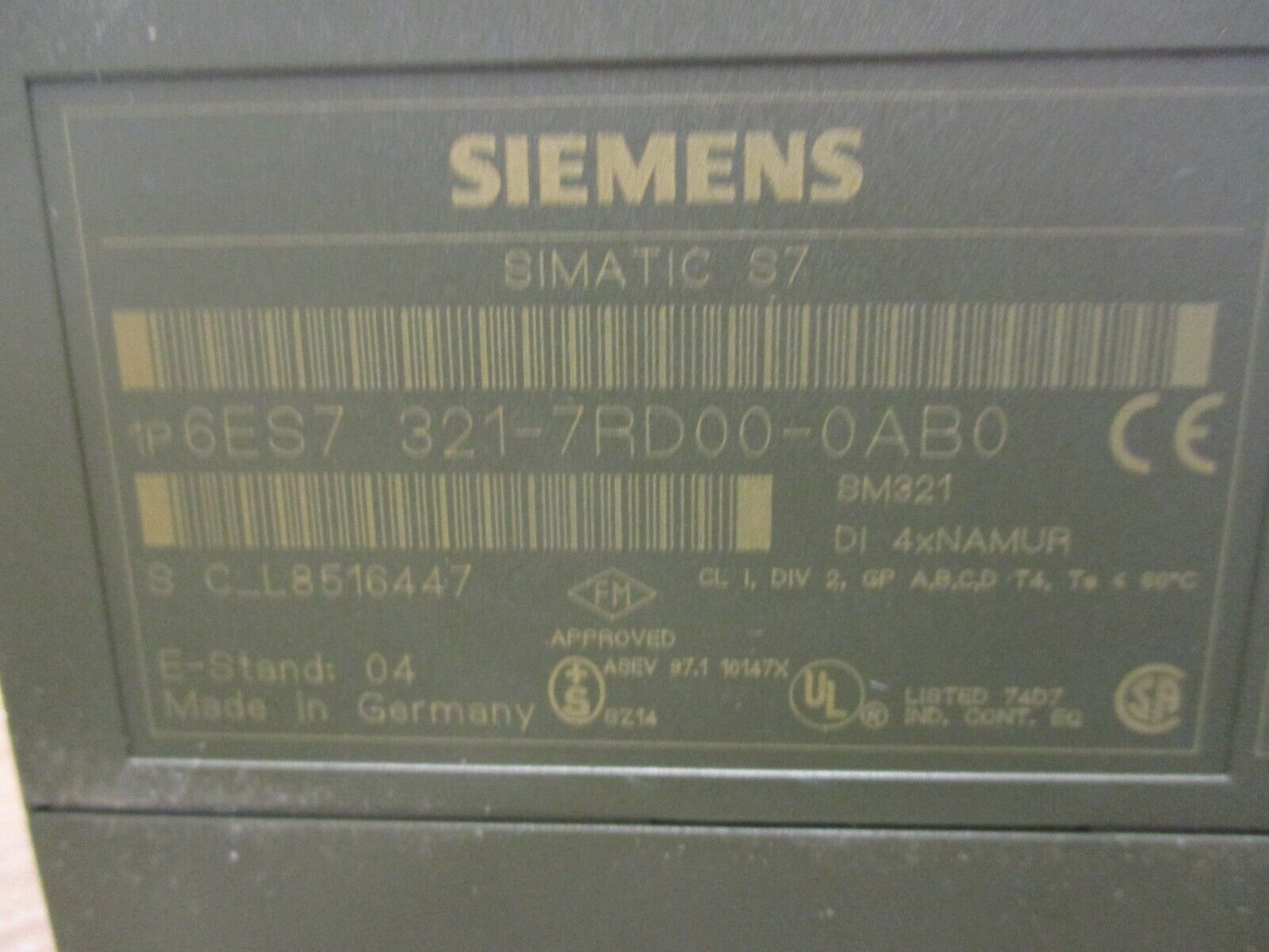 Siemens Simatic S7 Digital Input Module 6ES7 321-7RD00-0AB0 Used