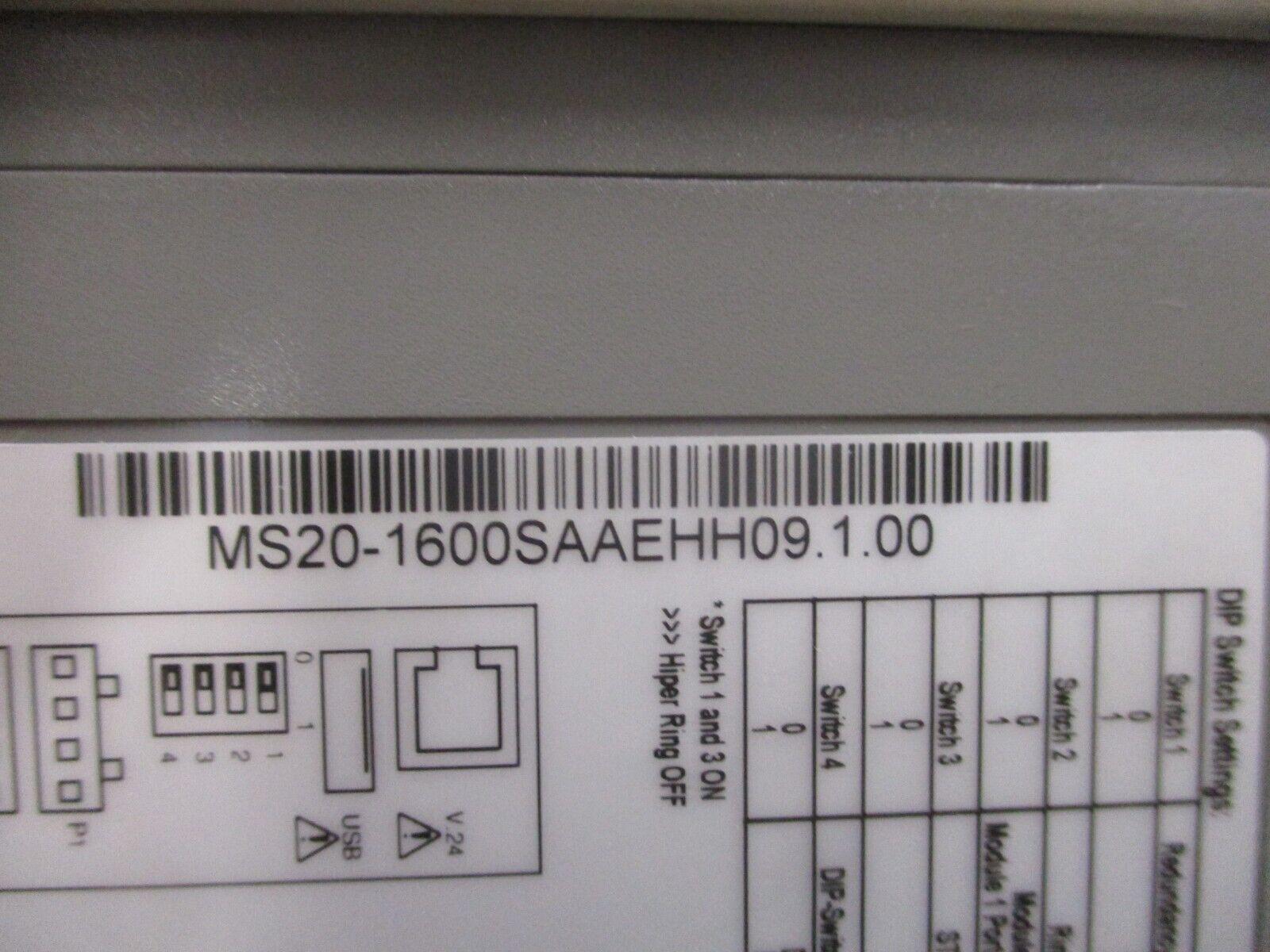 Hirschmann Industrial Ethernet Switch Backplane MS20-1600SAAE New Surplus