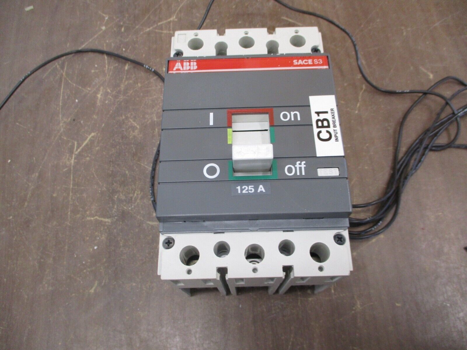 ABB SACE S3 Circuit Breaker S3H 125 125A 600V 3P Used