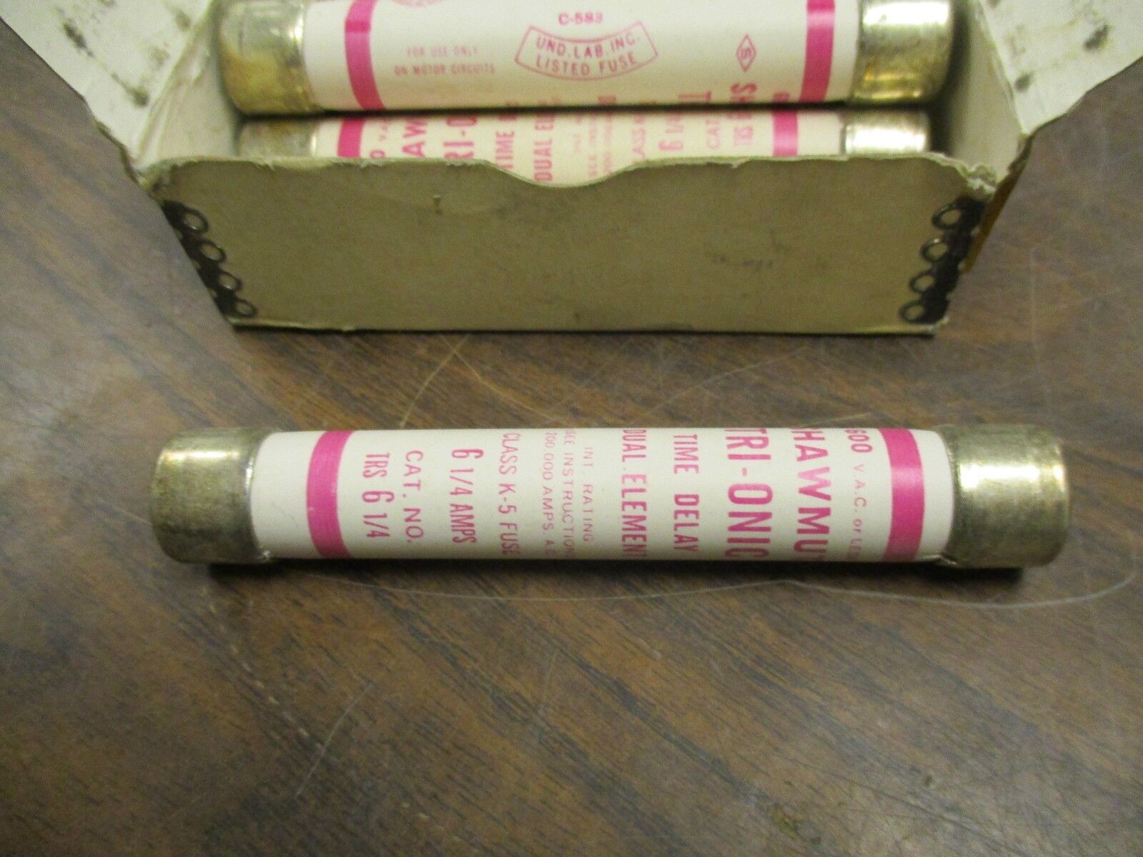 Shawmut Tri-Onic Fuse TRS 6¼ 600V 6¼A *Box of 9* New Surplus