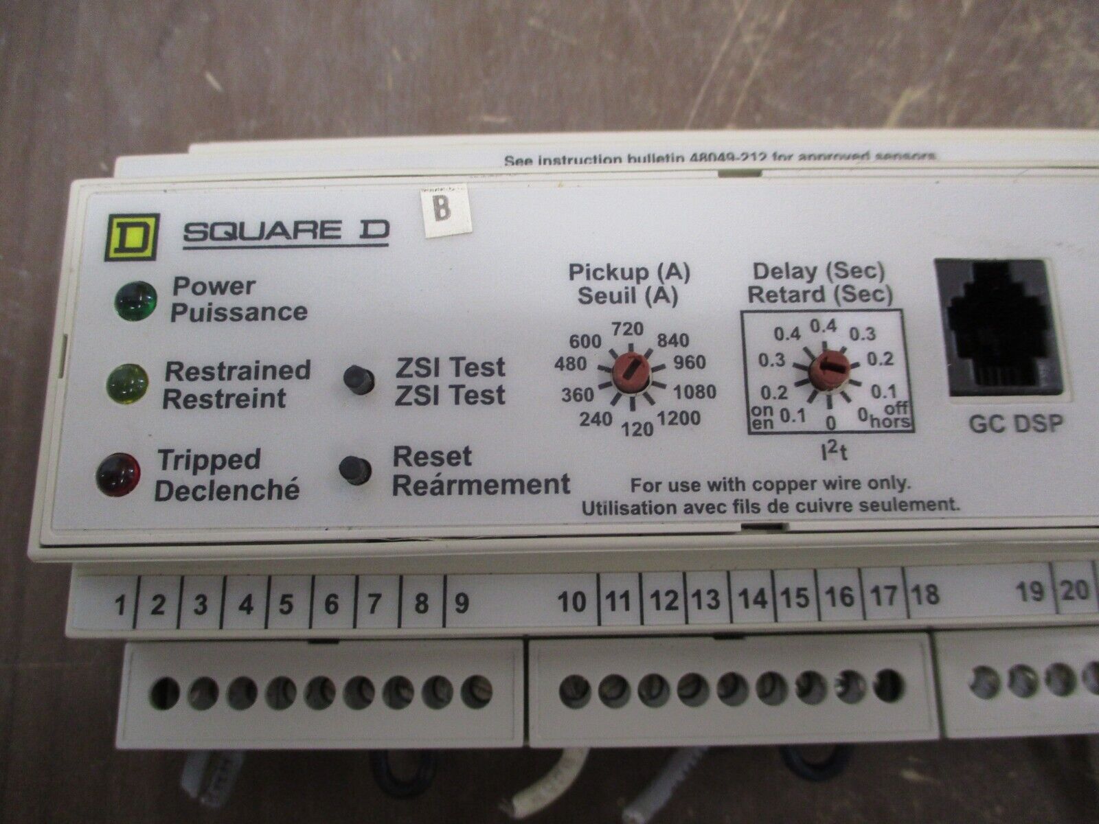 Square D Ground-Fault Relay GC-200E 120VAC 24VDC Used