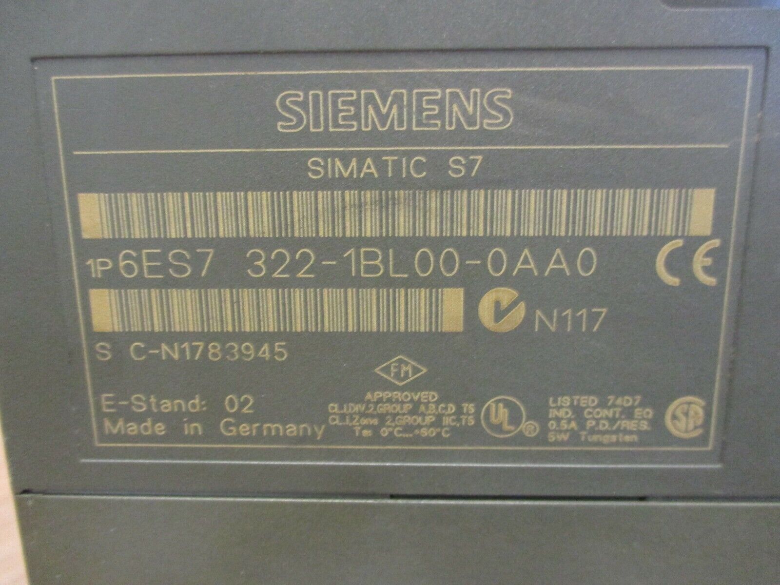Siemens Simatic S7 Digital Output Module 6ES7 322-1BL00-0AA0 Used