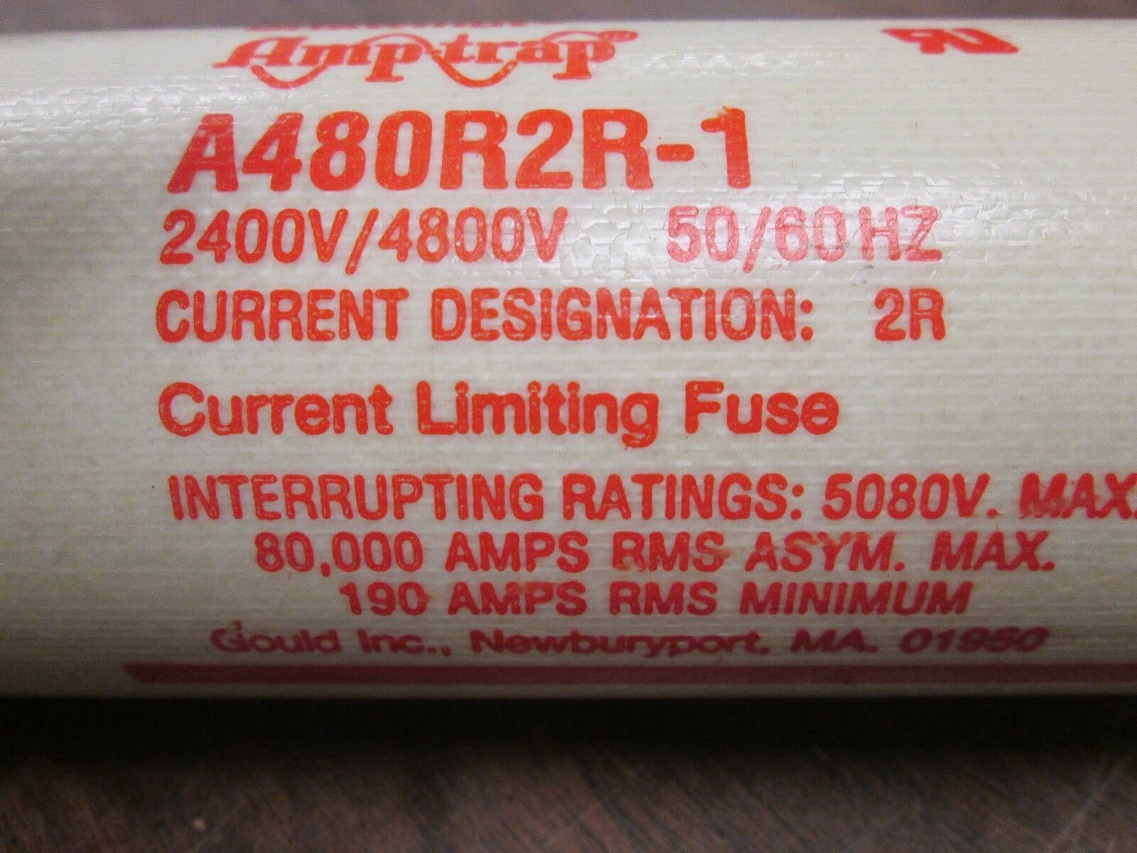 Gould Shawmut Amp Trap Medium Voltage Fuse A480R2R-1 2.4/4.8KV 2R Used