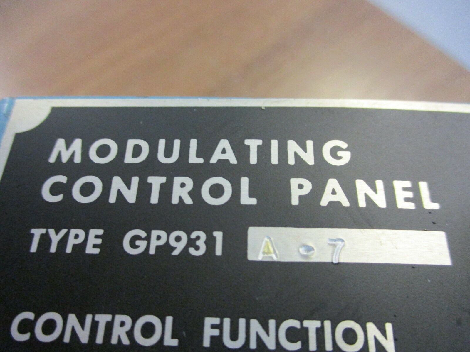 Gordon-Piatt Modulating Control Panel GP931 A-7 Used