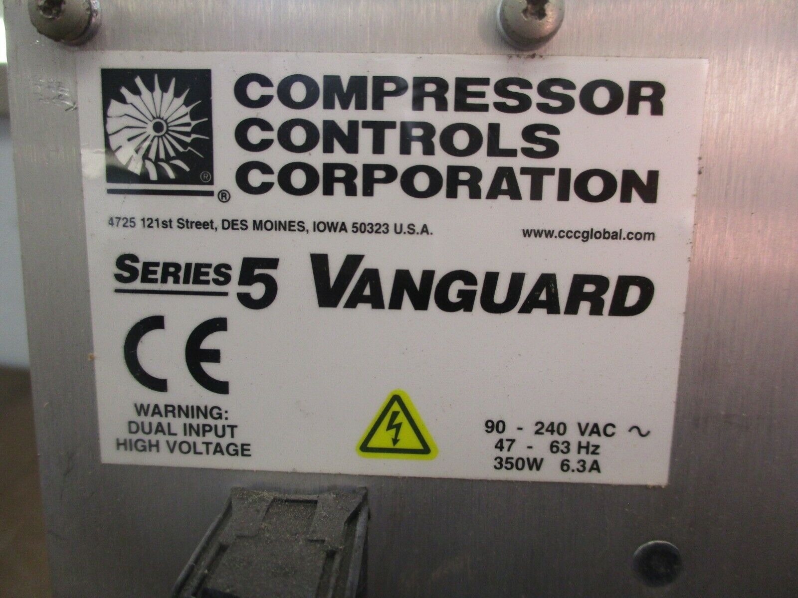 Compressor Controls Corp. Vanguard Power Panel Series 5 350W 90-240VAC 47-63Hz