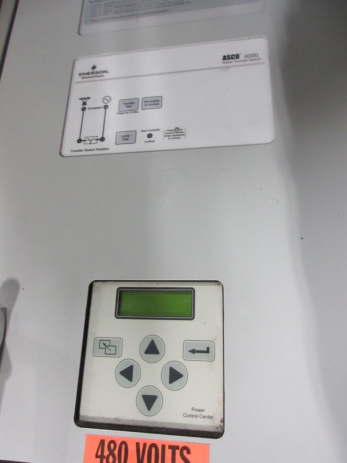 Asco 4000 Series Automatic Transfer Switch D04ATSB30230N50C 230A 480V Used