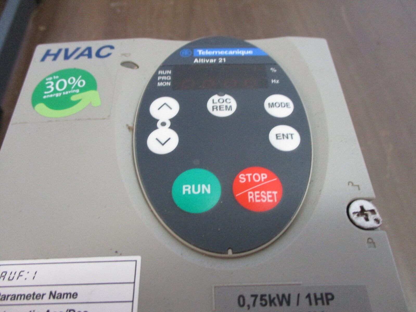 Telemecanique Altivar 21 AC Drive ATV21H075N4 1HP 3Ph Used