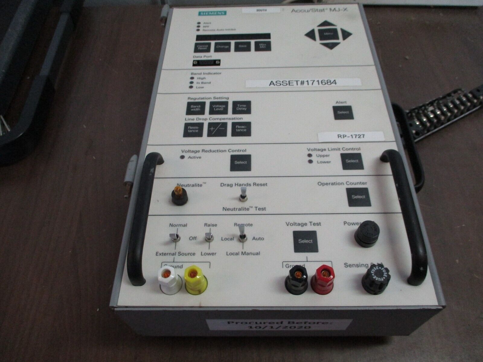 Siemens Accu/Stat MJ-X Voltage Regulator Control Panel 59930 Used