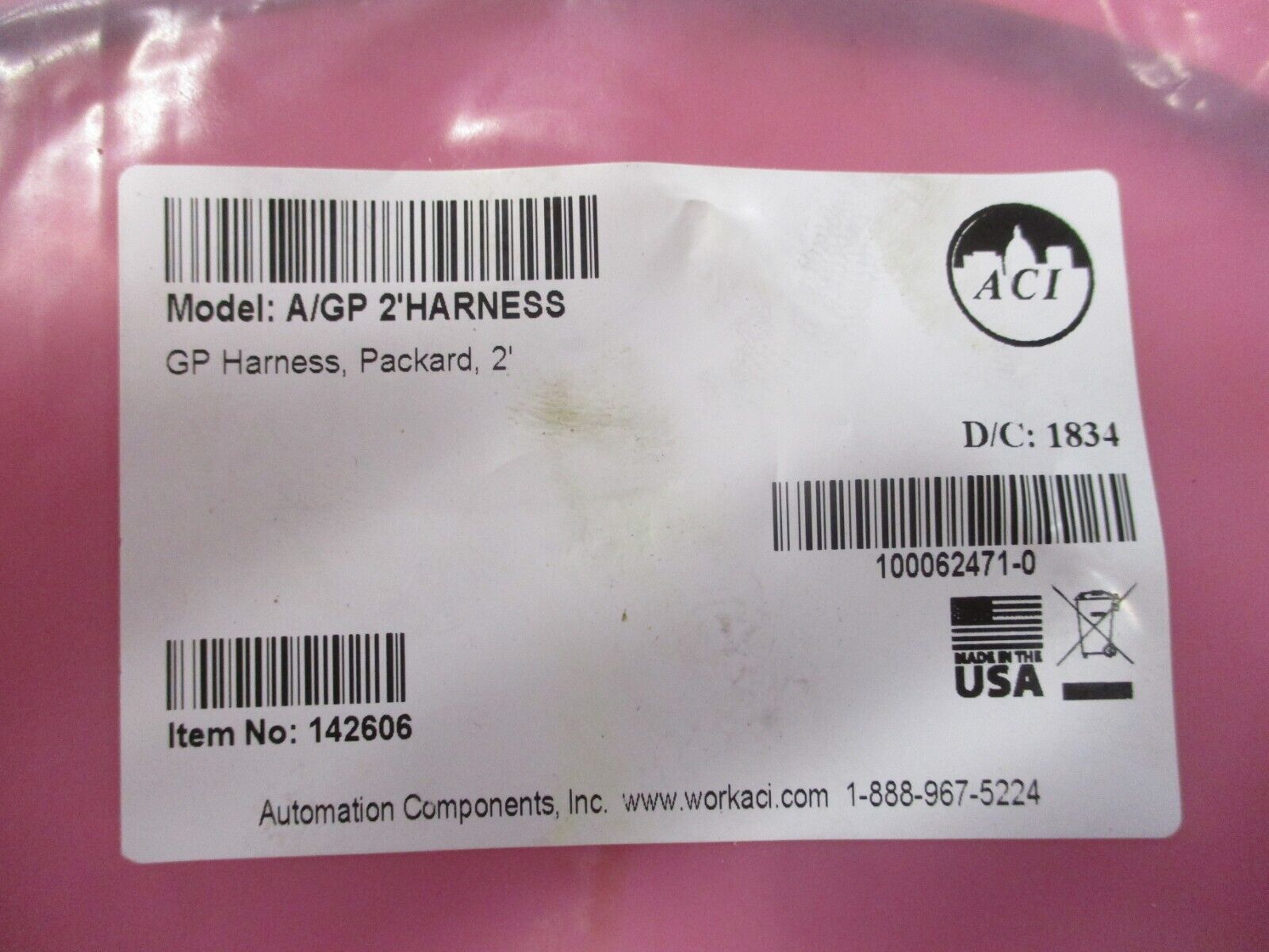 ACI A/GP 2' Harness 142606 New Surplus