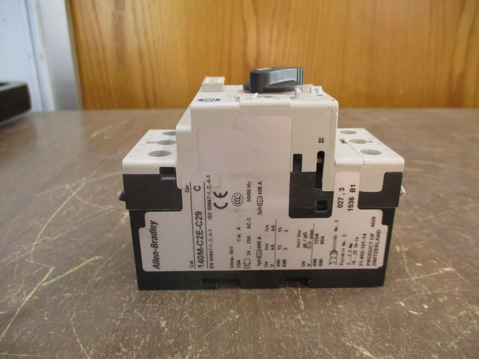 Allen-Bradley Manual Motor Protector 140M-C2E-C29 Ser. C Trip: 24-29A Used