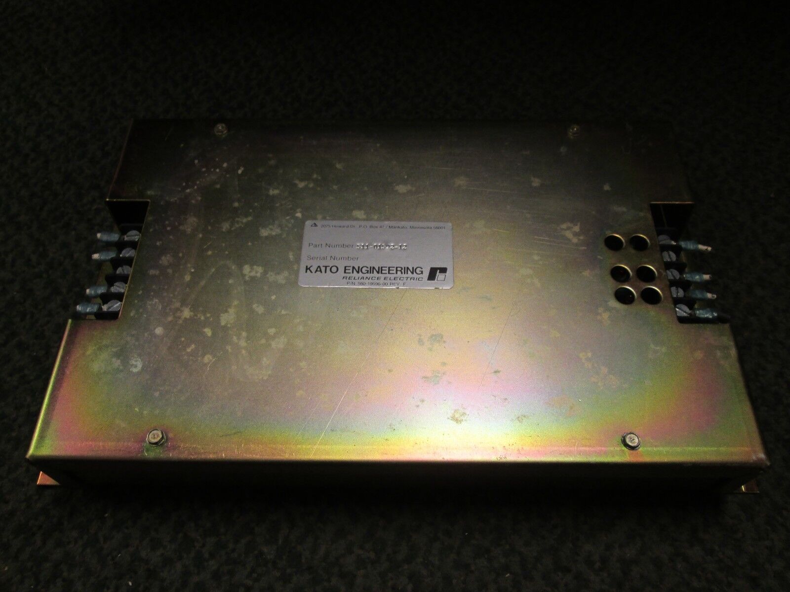 Kato Engineering Reliance 511-01592-12 560-19596-00 Rev. F Used