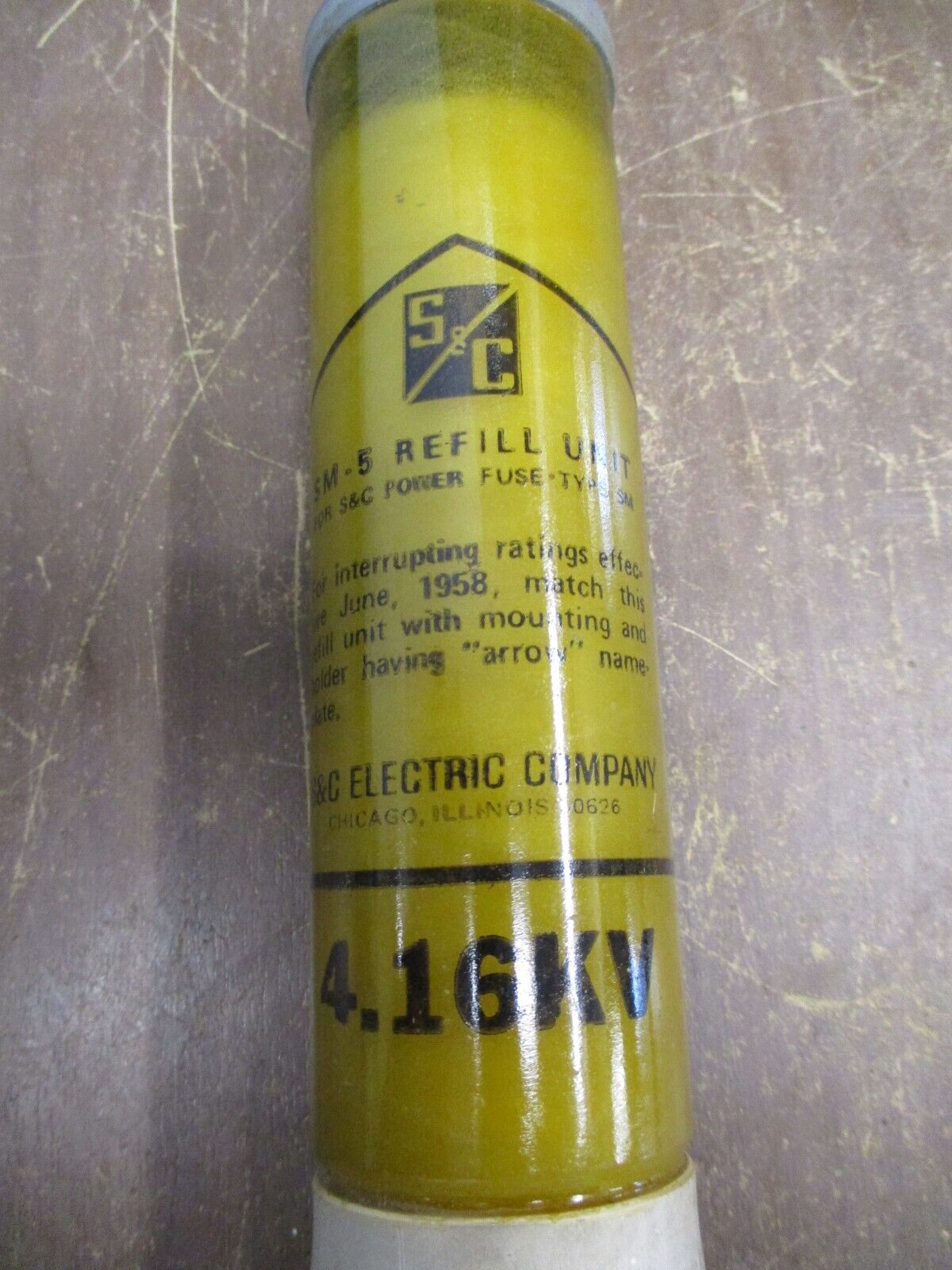 S&C SM-5 Refill Unit 130600R4 400E 4.16kV Used