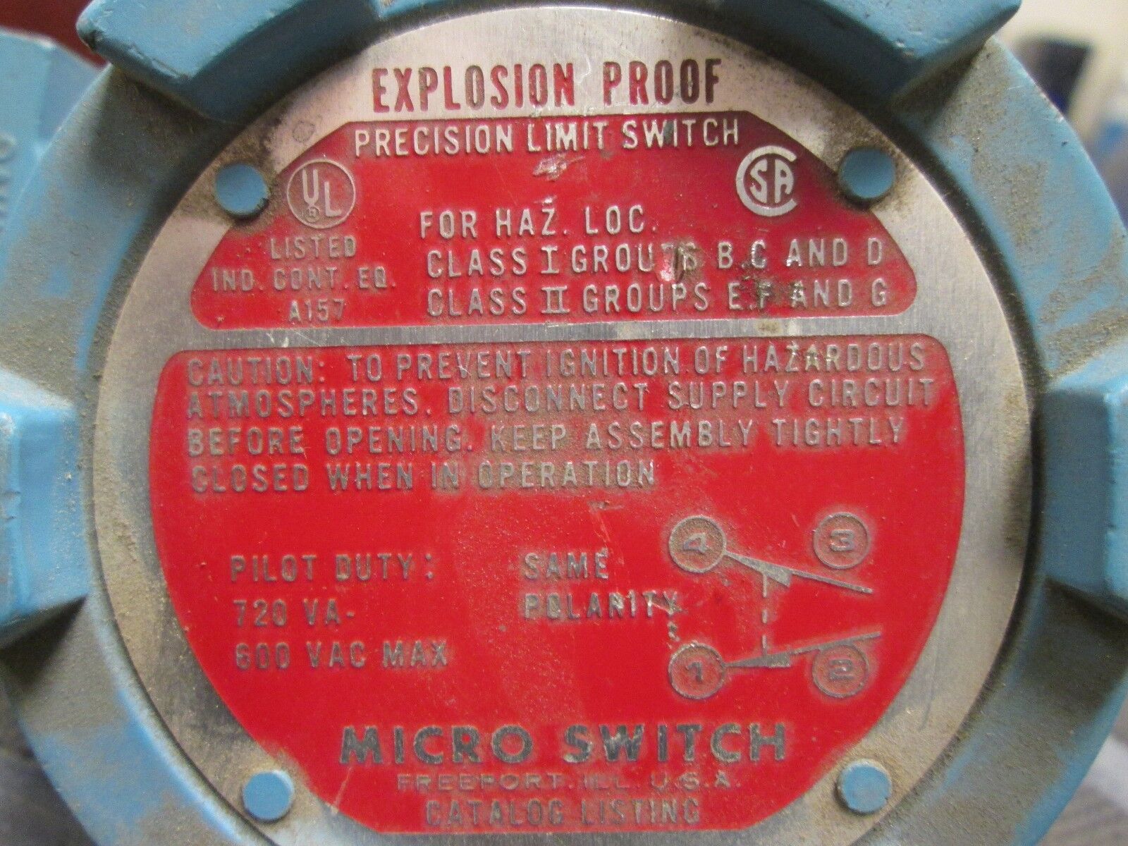 Microswitch Explosion Proof Precision Limit Switch LSXYKC3K-8A 720VA 600V